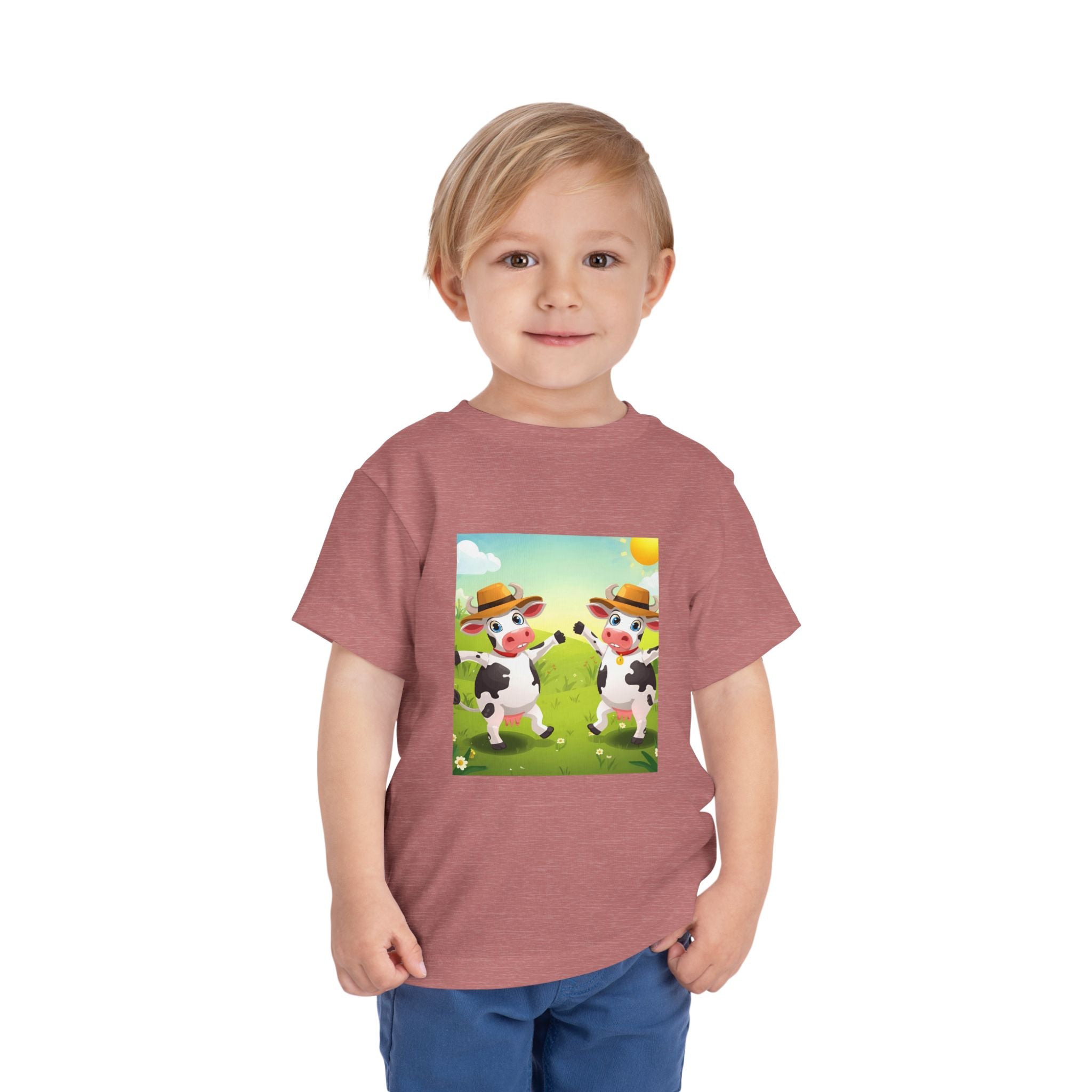 Cute Cow Fun Farm Toddler Short Sleeve Tee