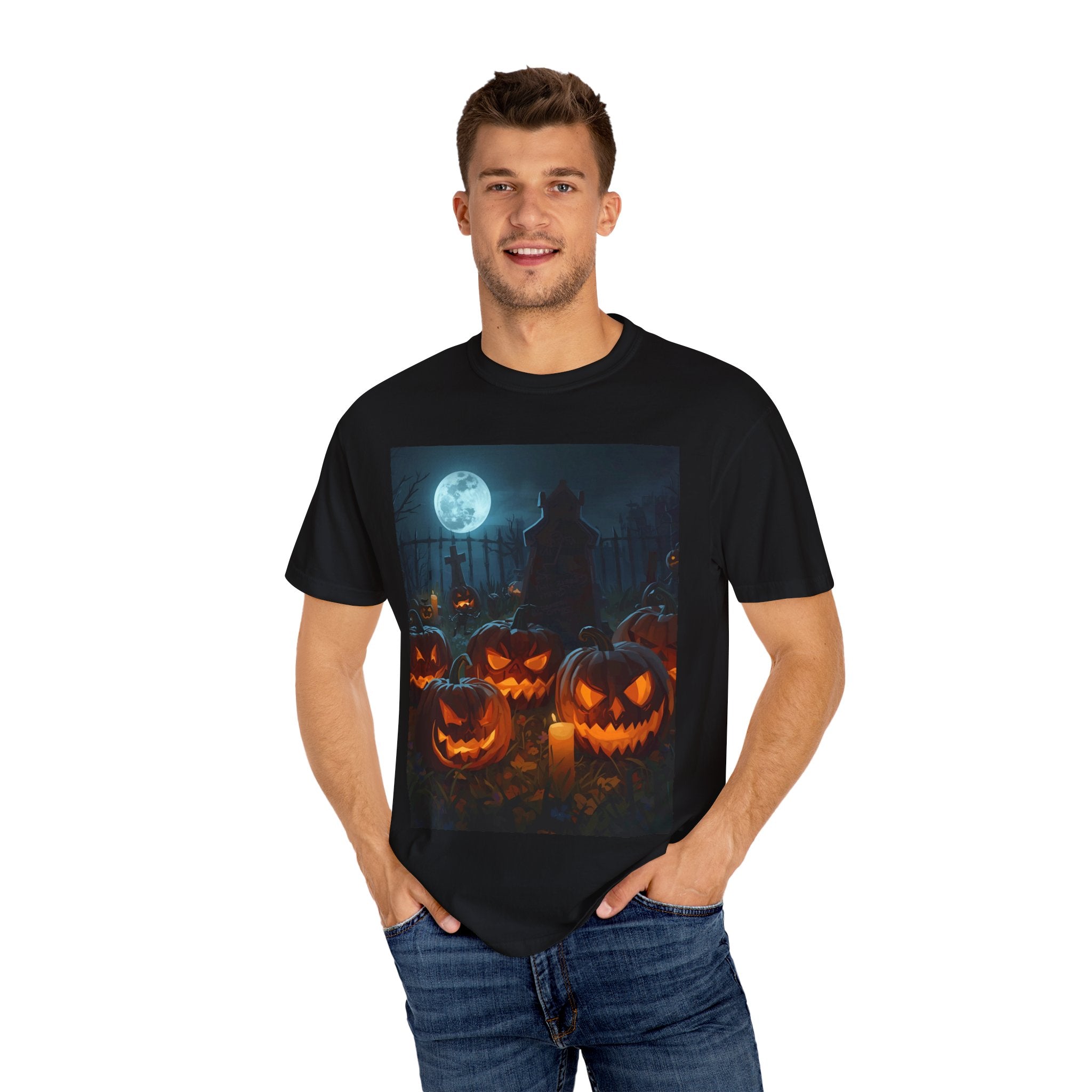 Halloween Pumpkin Unisex T-Shirt, Spooky Shirt, Fall Apparel, Halloween Costume, Casual Wear, Party Shirt