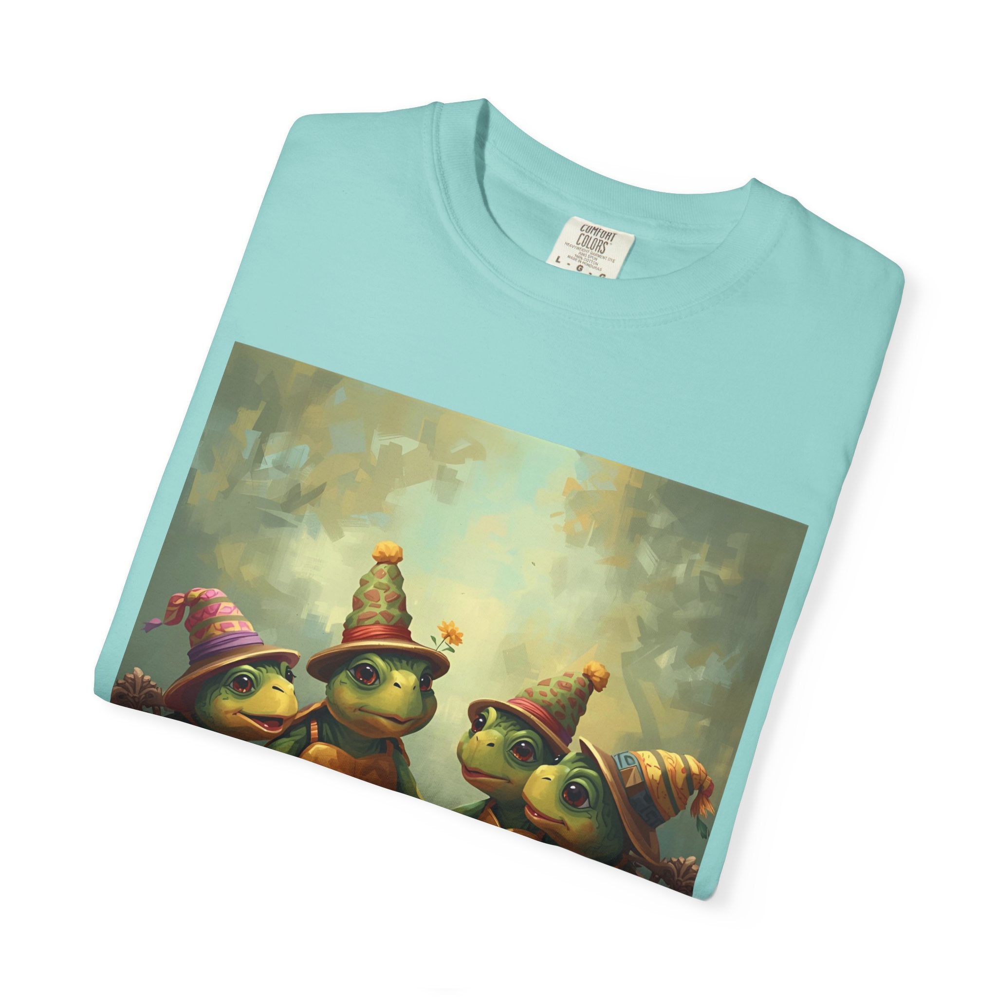 Whimsical Turtle Unisex Garment-Dyed T-shirt