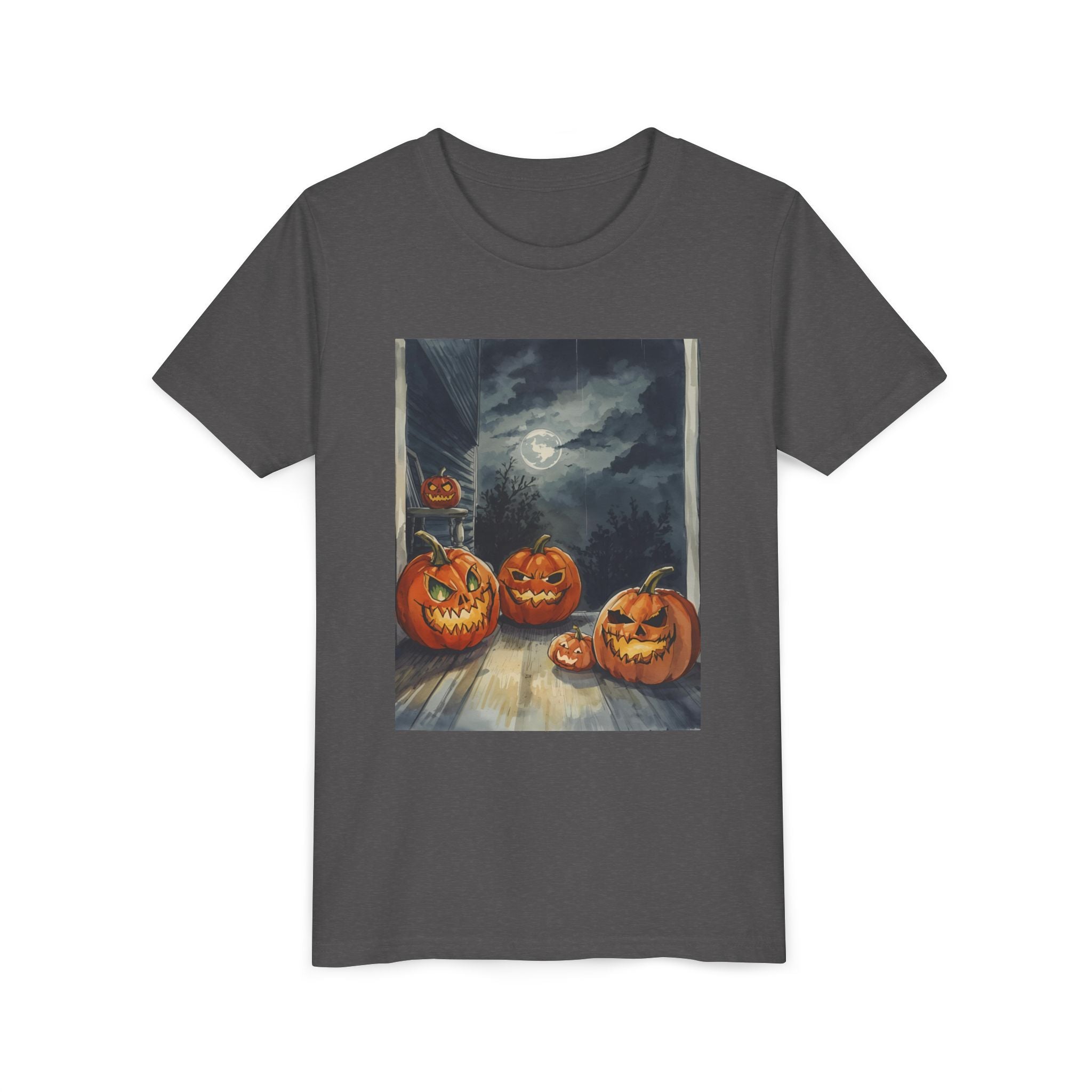 Halloween Pumpkin Spooky Youth Short Sleeve Tee