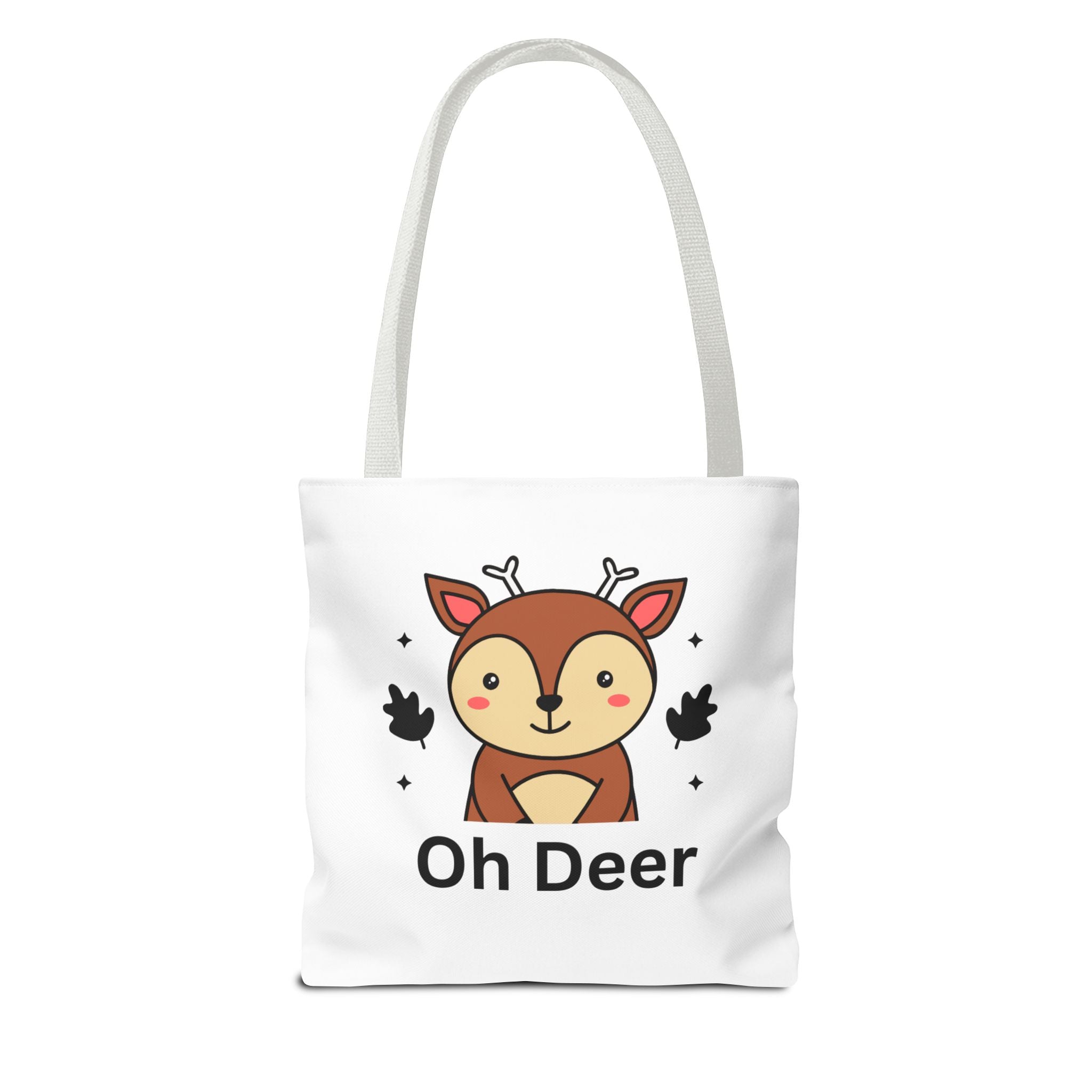 Oh Deer Cute Tote Bag - Forest Animal Lover Gift, Fun Shopper Bag, Eco-Friendly Tote, Animal Print Carryall, Unique Gift for Kids