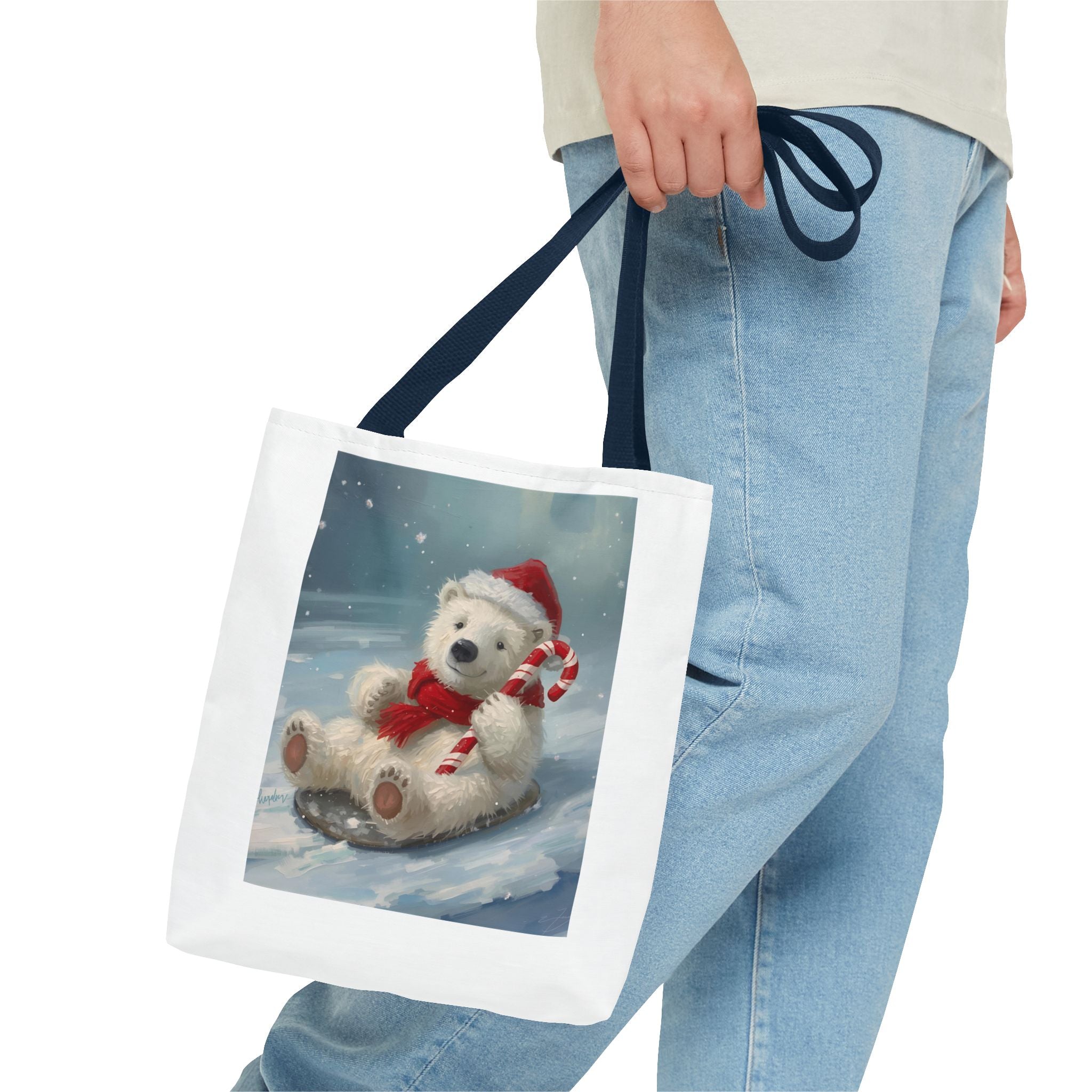 Cute Christmas Bear Tote Bag (AOP)