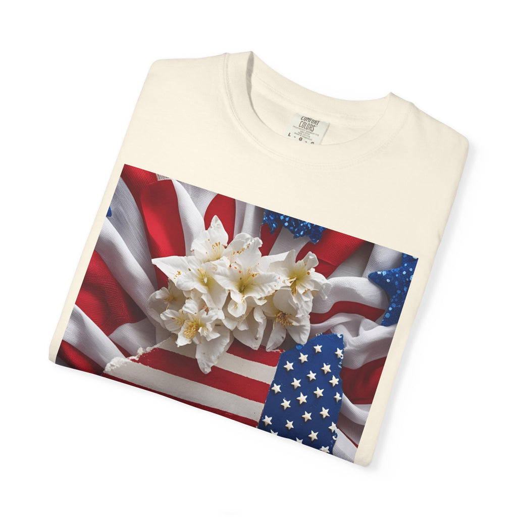 Patriotic Heart T-shirt for Festive Celebrations, 4th of July Apparel, Unisex Graphic Tee, American Pride Shirt, Independence Day Gift