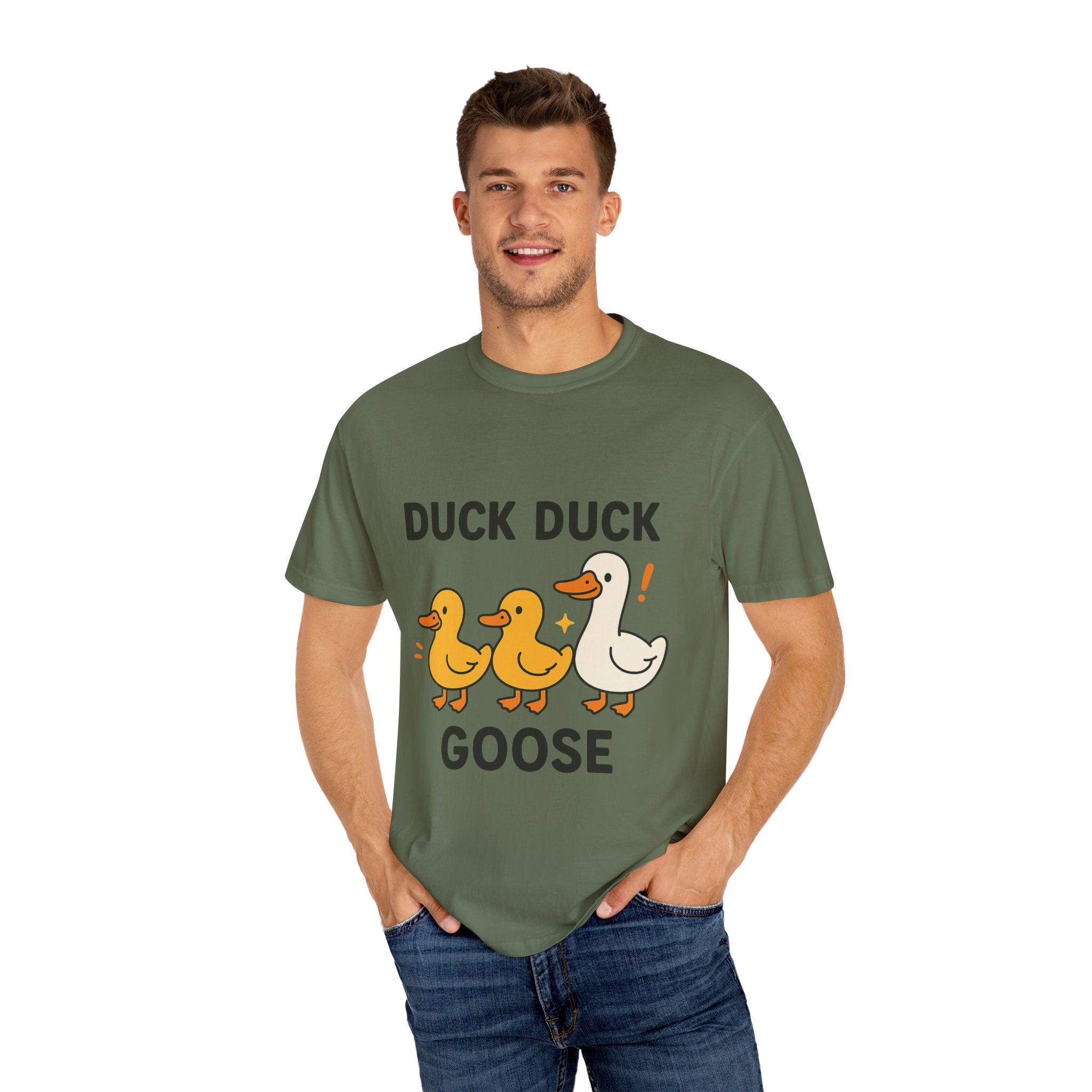 Duck Duck Goose Unisex T-Shirt, Funny Animal Shirt, Cute Gift for Kids, Family Game Night Tee, Everyday Casual Wear, Playful Graphic Top