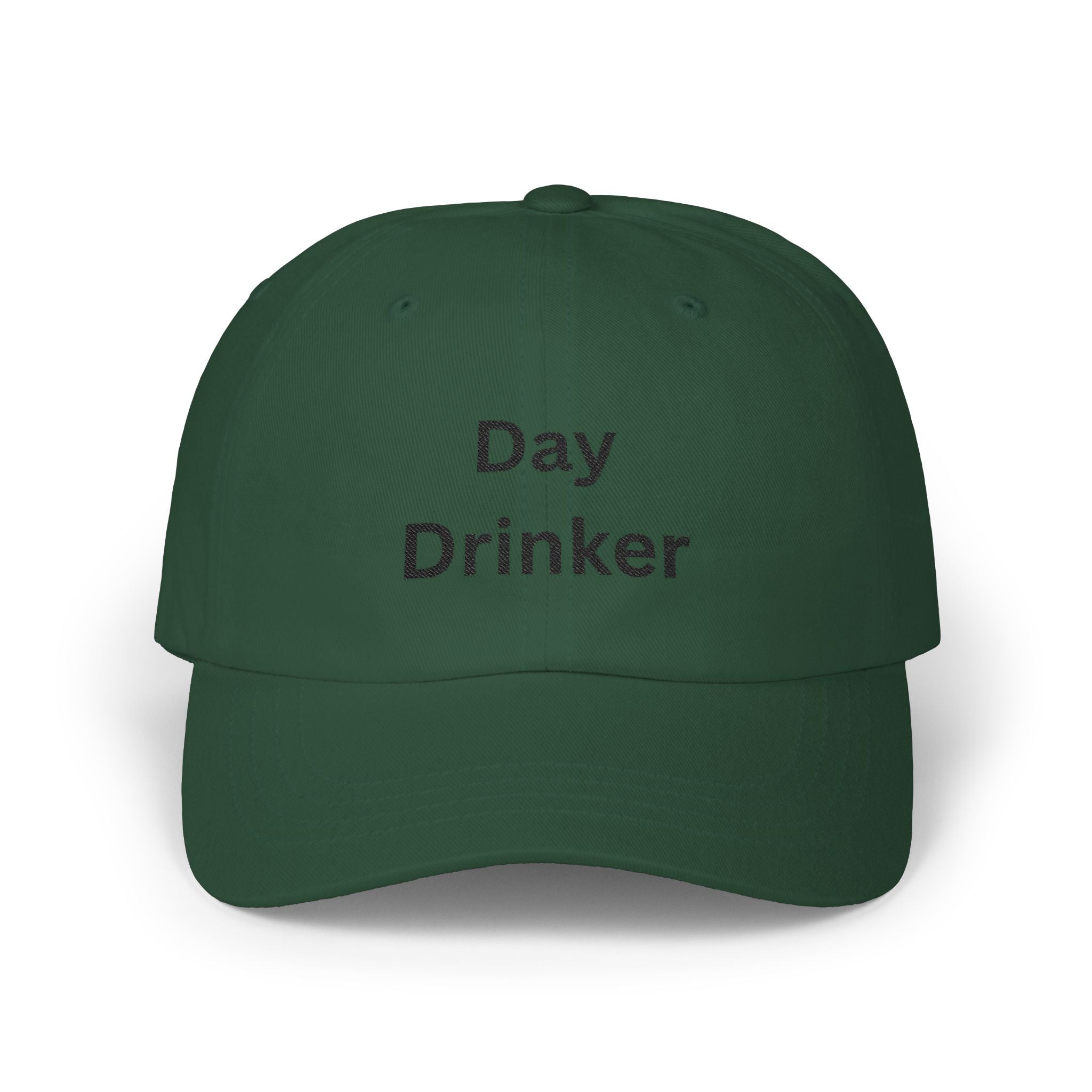 White Dad Cap with 'Day Drinker' | Casual Hat for Dads, Summer Fun, Gifts for Father's Day, Relaxed Style