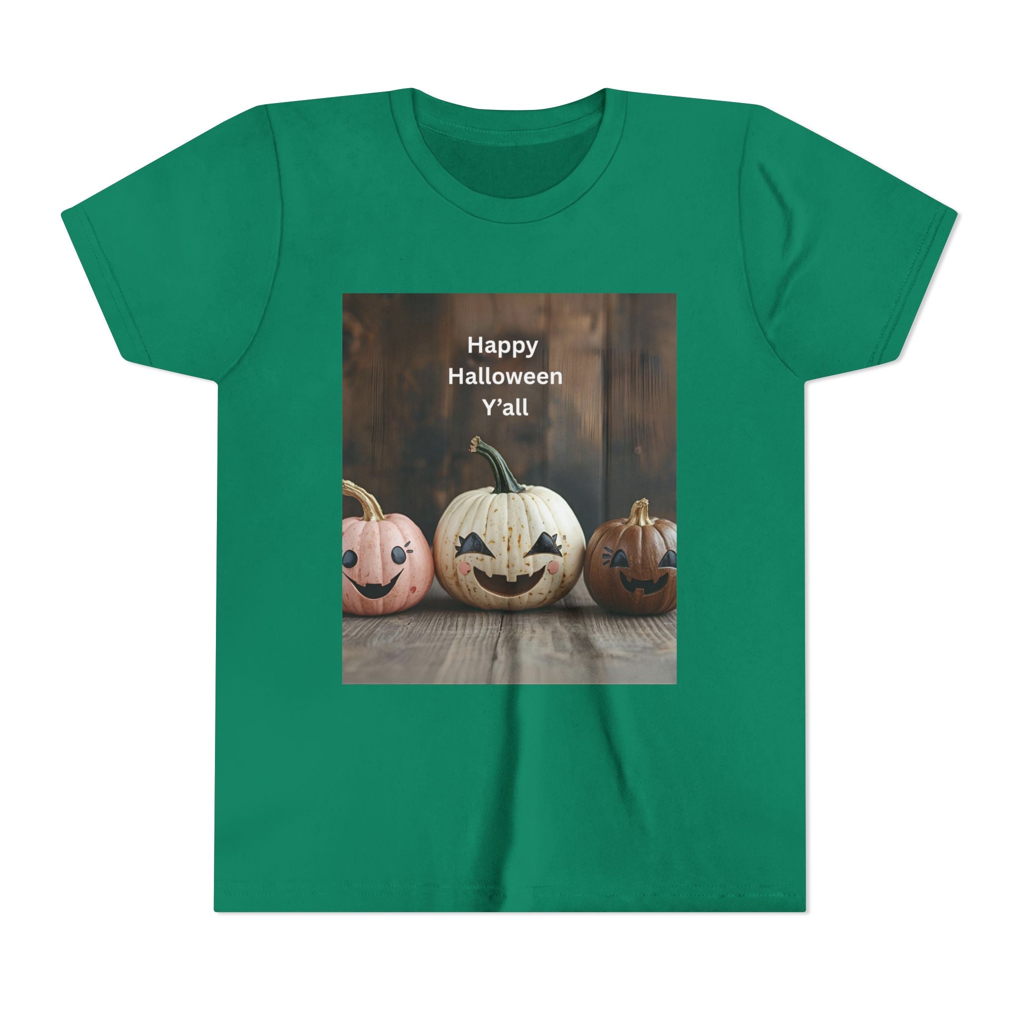 Happy Halloween Youth Tee, Kids Halloween Shirt, Pumpkin T-Shirt, Fall Festival Apparel, Trick or Treat Wear, Spooky Season Top