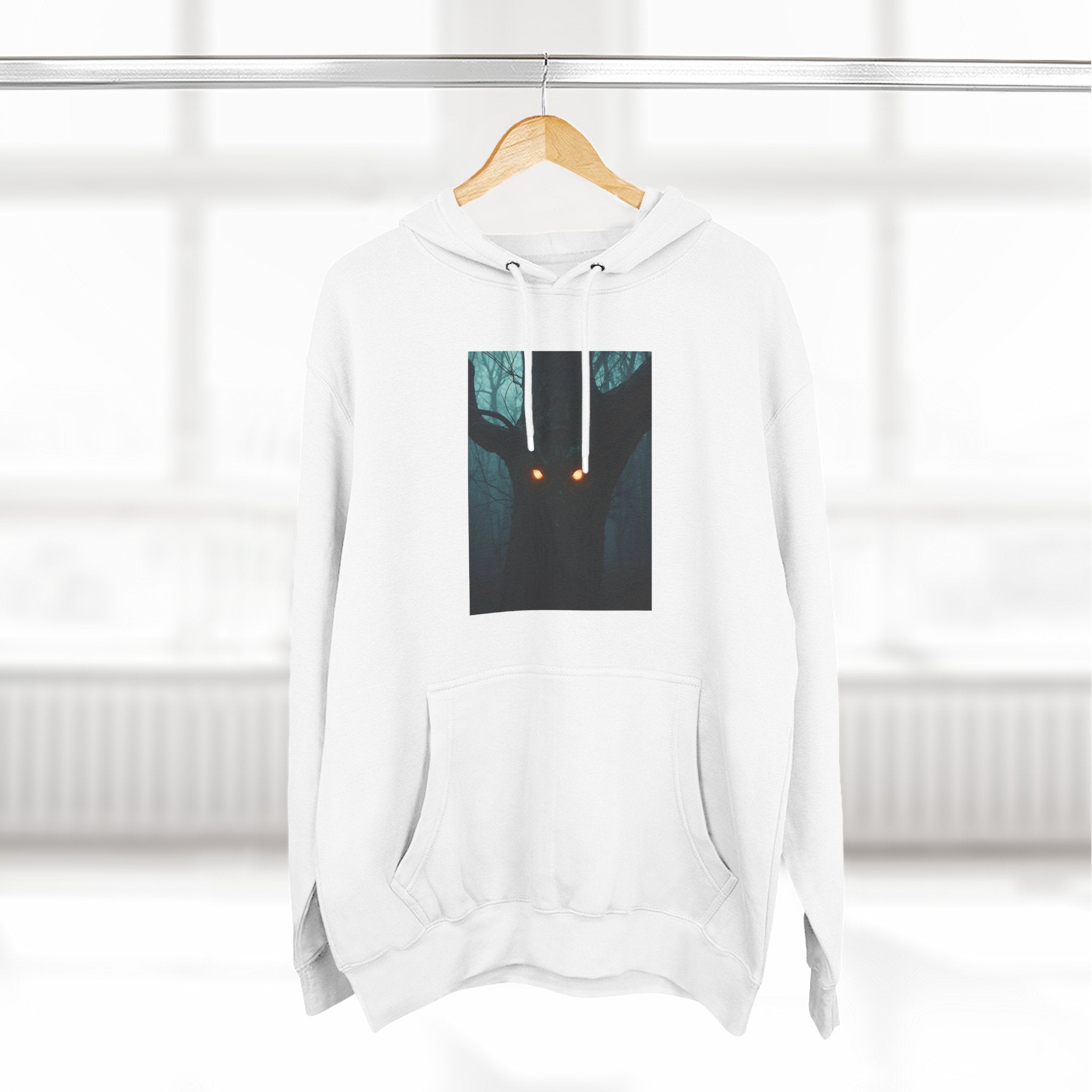 Chilling Nighttime Hoodie, Cozy Fleece Sweatshirt, Outdoor Adventure Attire, Perfect for Bonfire Nights, Gifts for Nature Lovers
