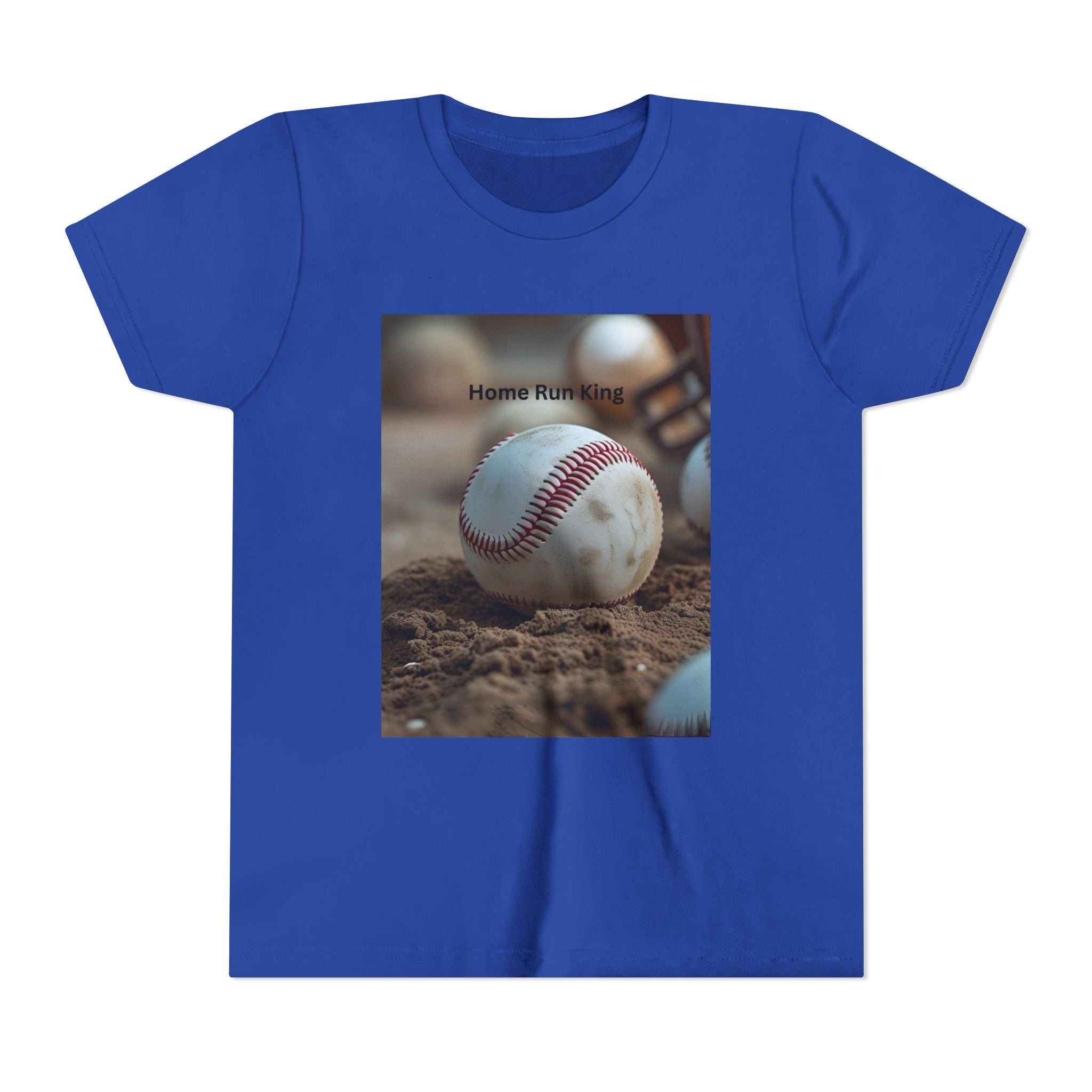 Home Run King Youth Tee, Baseball Shirt, Kids Sports Apparel, Gift for Young Athletes, Perfect for Birthdays, Sports Events, Team Spirit
