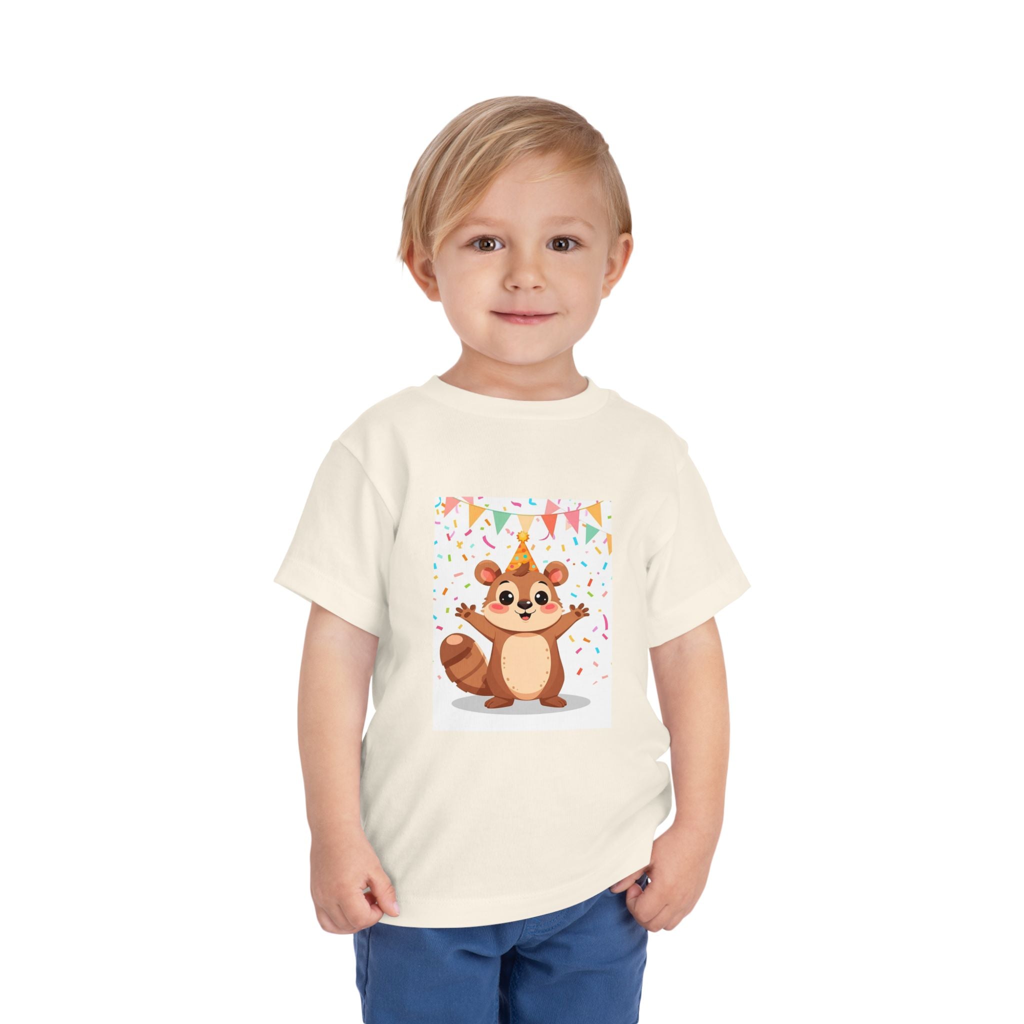 Party Animal With Squirl Toddler Short Sleeve Tee
