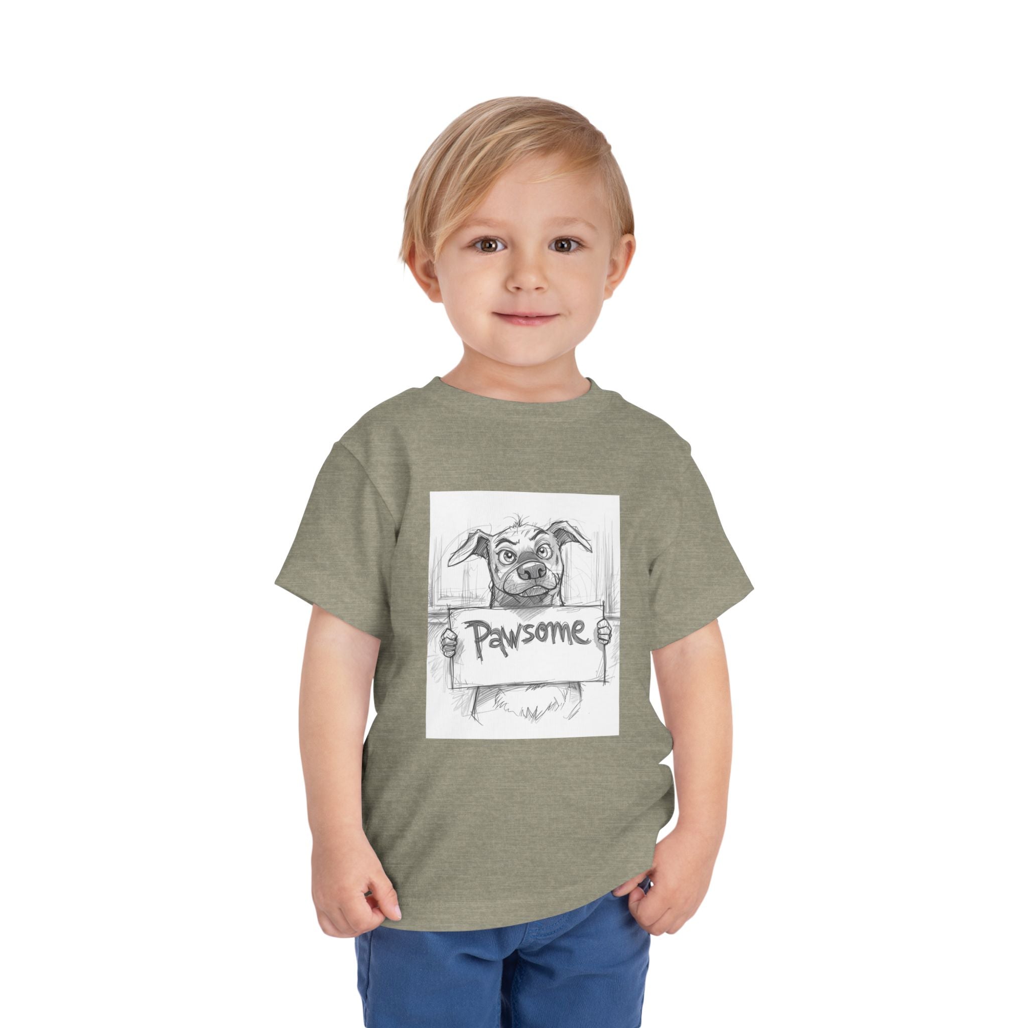 Pawsome Toddler Tee, Cute Dog Shirt for Kids, Pet Lover Gift, Playful Toddler Outfit, Birthday Gift, Animal Lover Apparel