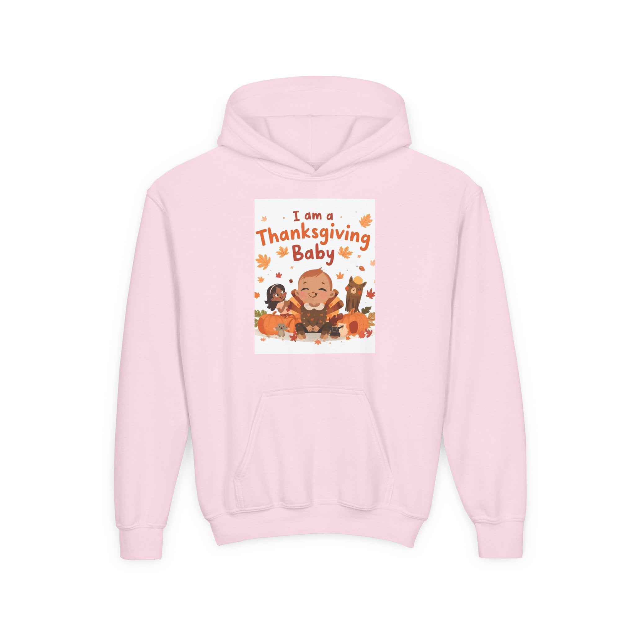 I'm A Thanksgiving Baby Youth Heavy Blend Hooded Sweatshirt