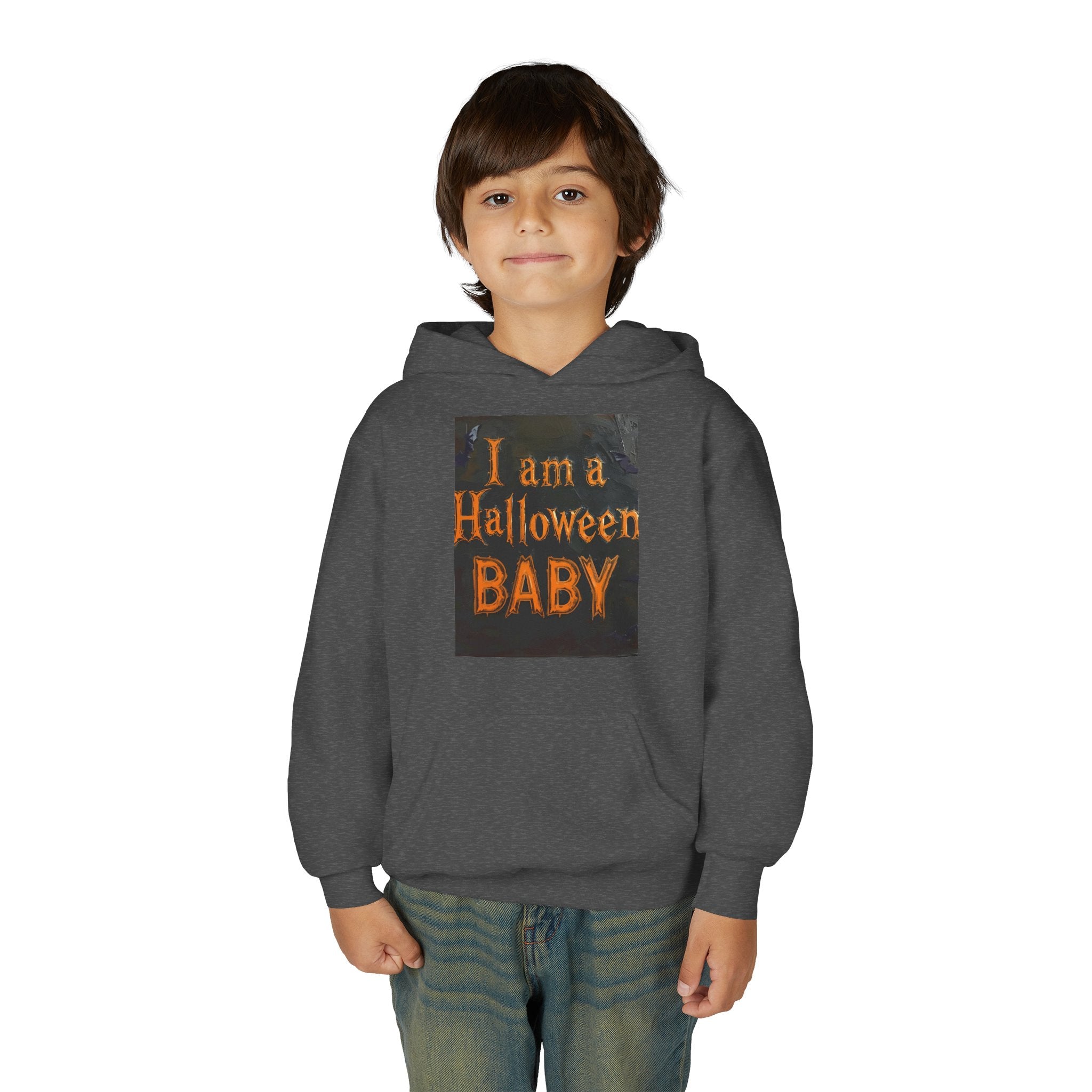 I Am A Halloween Baby Youth Heavy Blend Hooded Sweatshirt