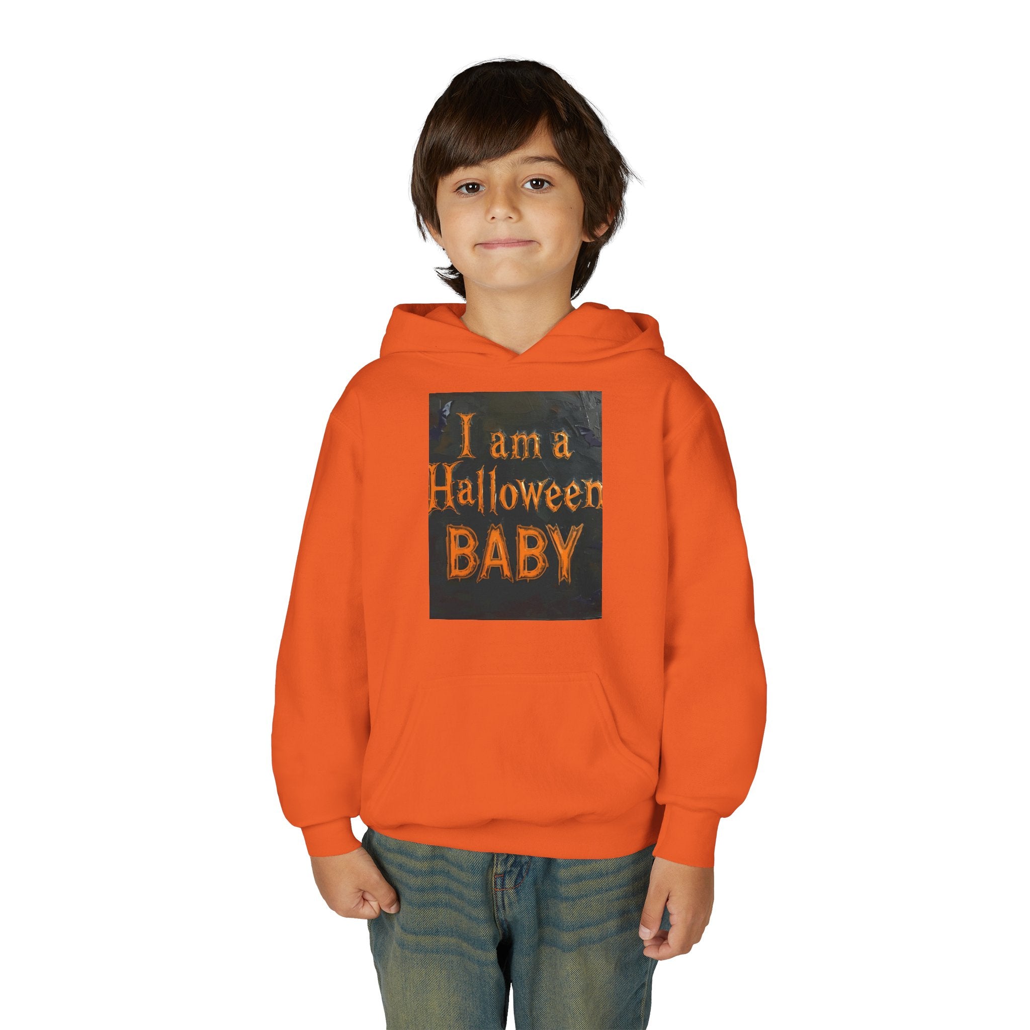 I Am A Halloween Baby Youth Heavy Blend Hooded Sweatshirt