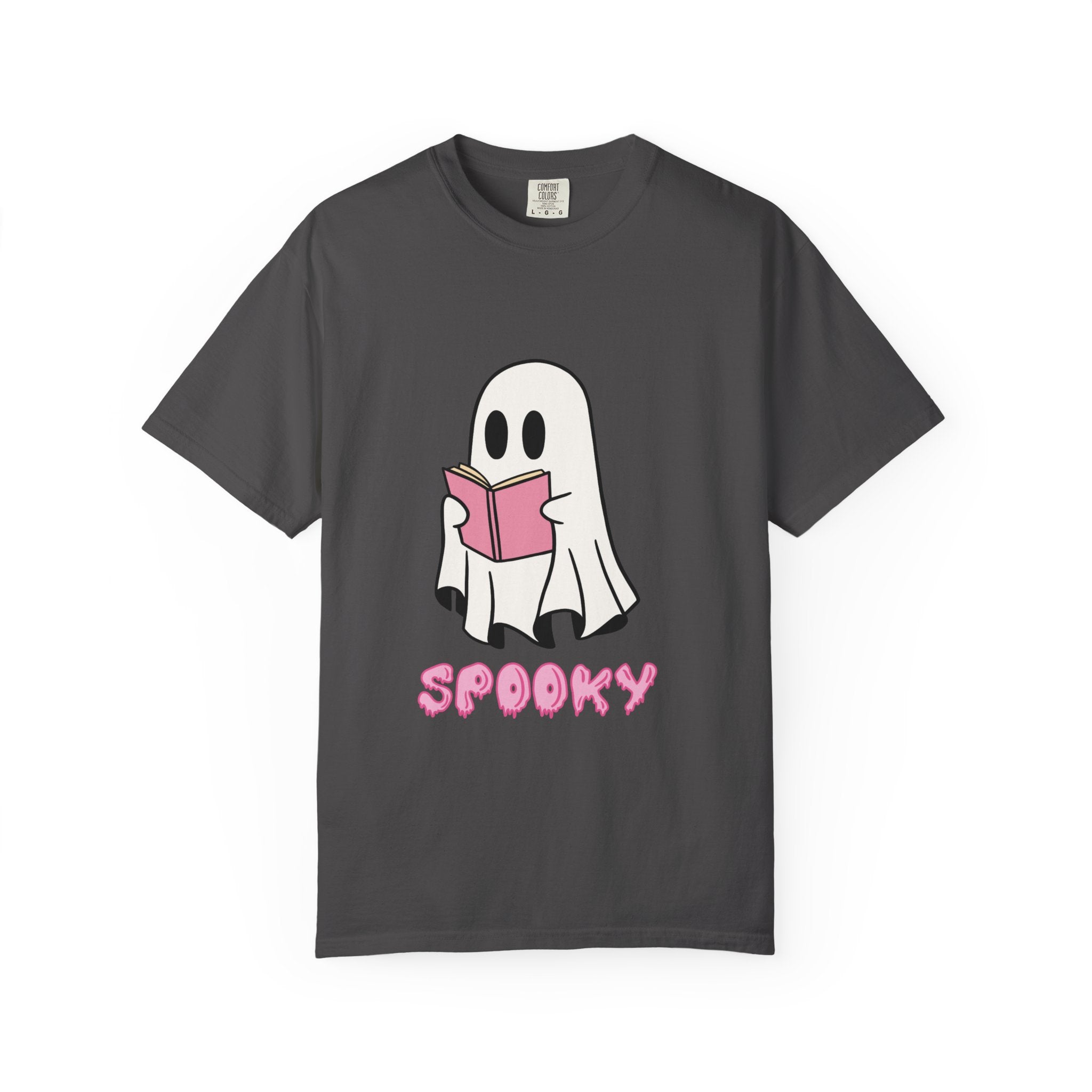 Spooky Ghost Reading T-Shirt | Unisex Halloween Tee, Cute Horror Gift, Cozy Casual Wear, Literary Costume Party, Ghost Lover Shirt