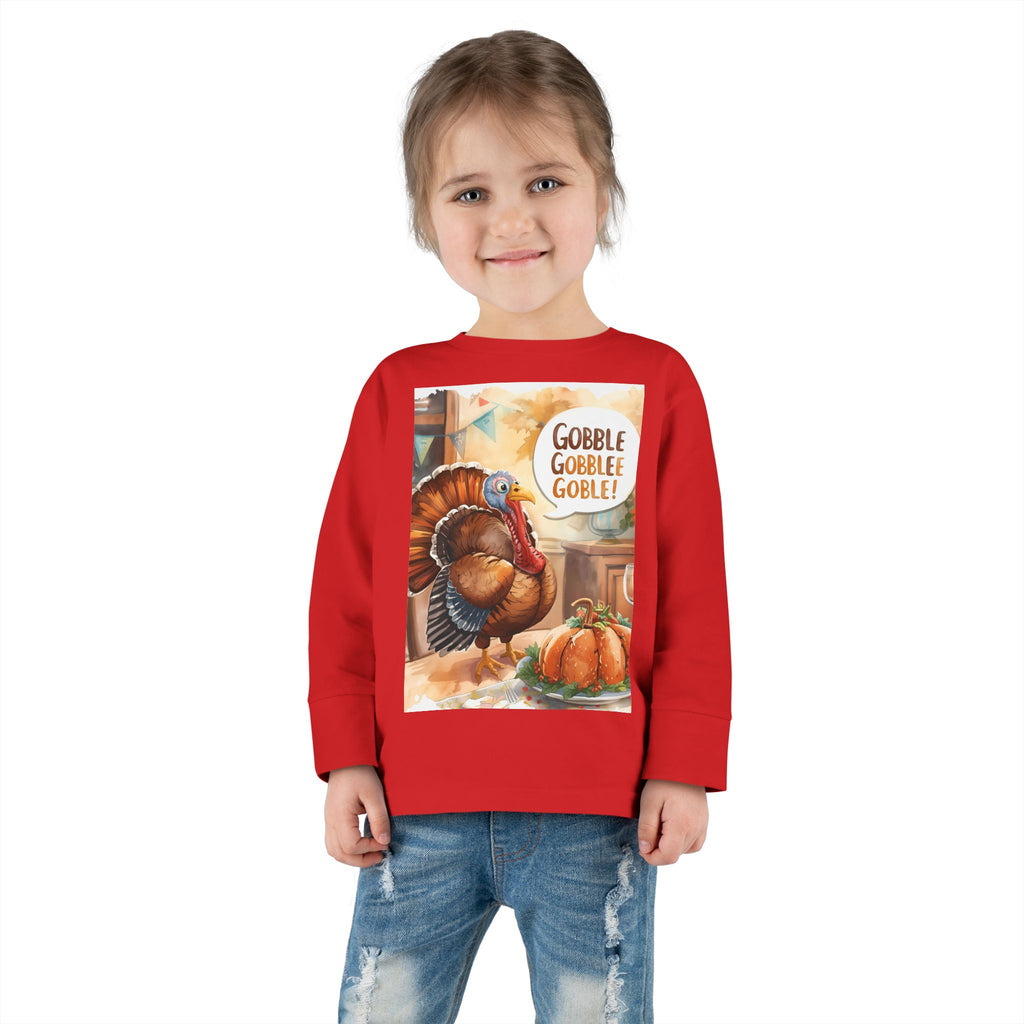 Thanksgiving Turkey Toddler Long Sleeve Tee