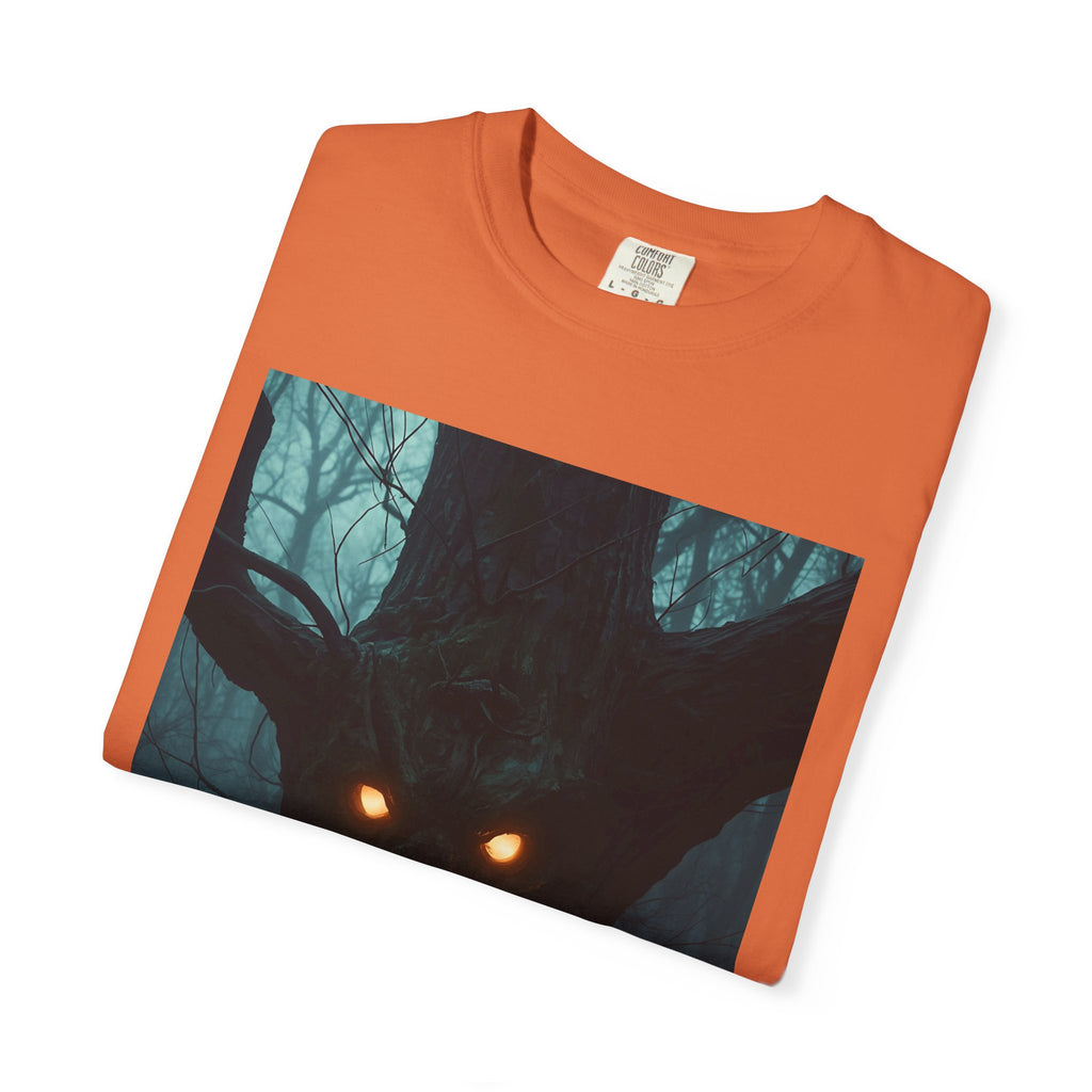 Spooky Forest Creature Unisex T-Shirt, Casual Wear, Gift for Nature Lovers, Halloween Apparel, Trendy Graphic Tee