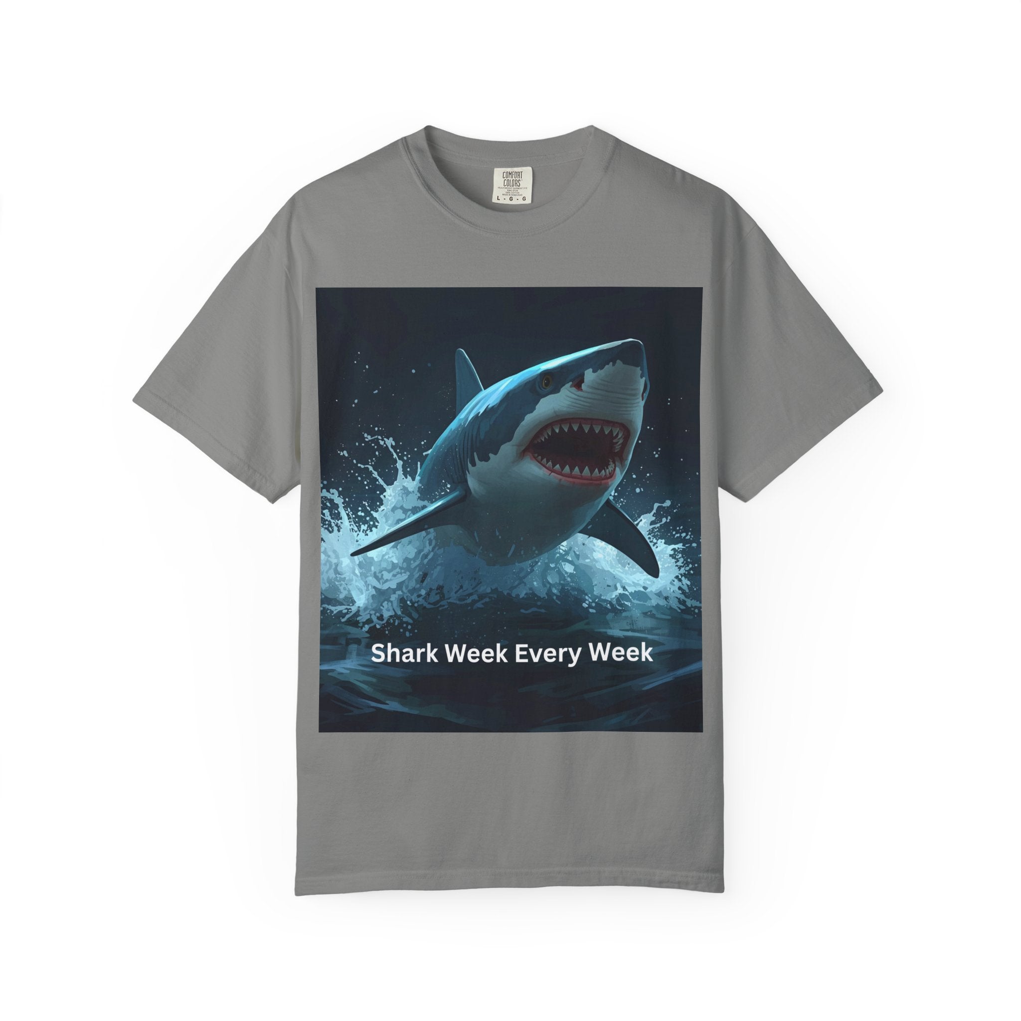 Shark Week T-Shirt, Unisex Casual Tee, Ocean Lover Gift, Summer Apparel, Marine Life Shirt, Beachwear