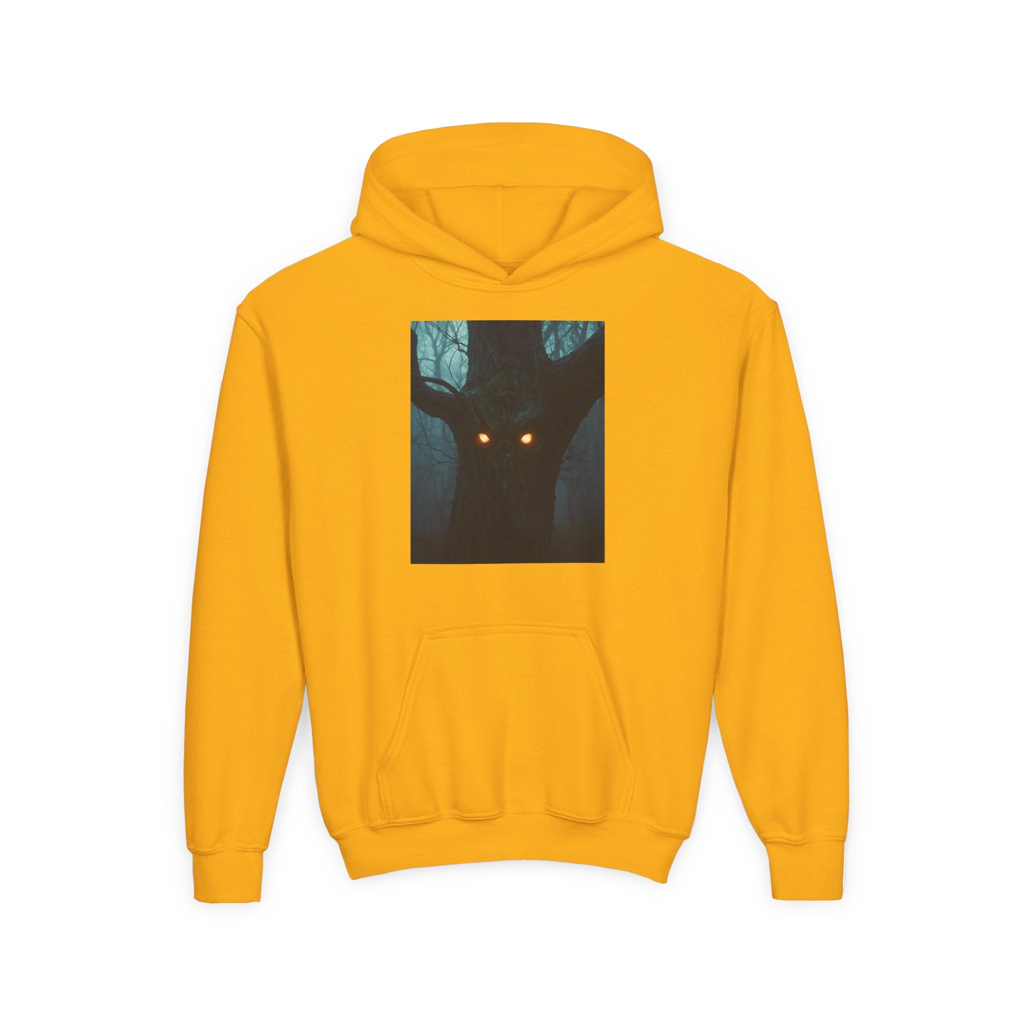 Spooky Forest Hoodie for Teens, Youth Sweatshirt for Halloween, Cozy Fall Layer, Gift for Nature Lovers, Scary Movie Night