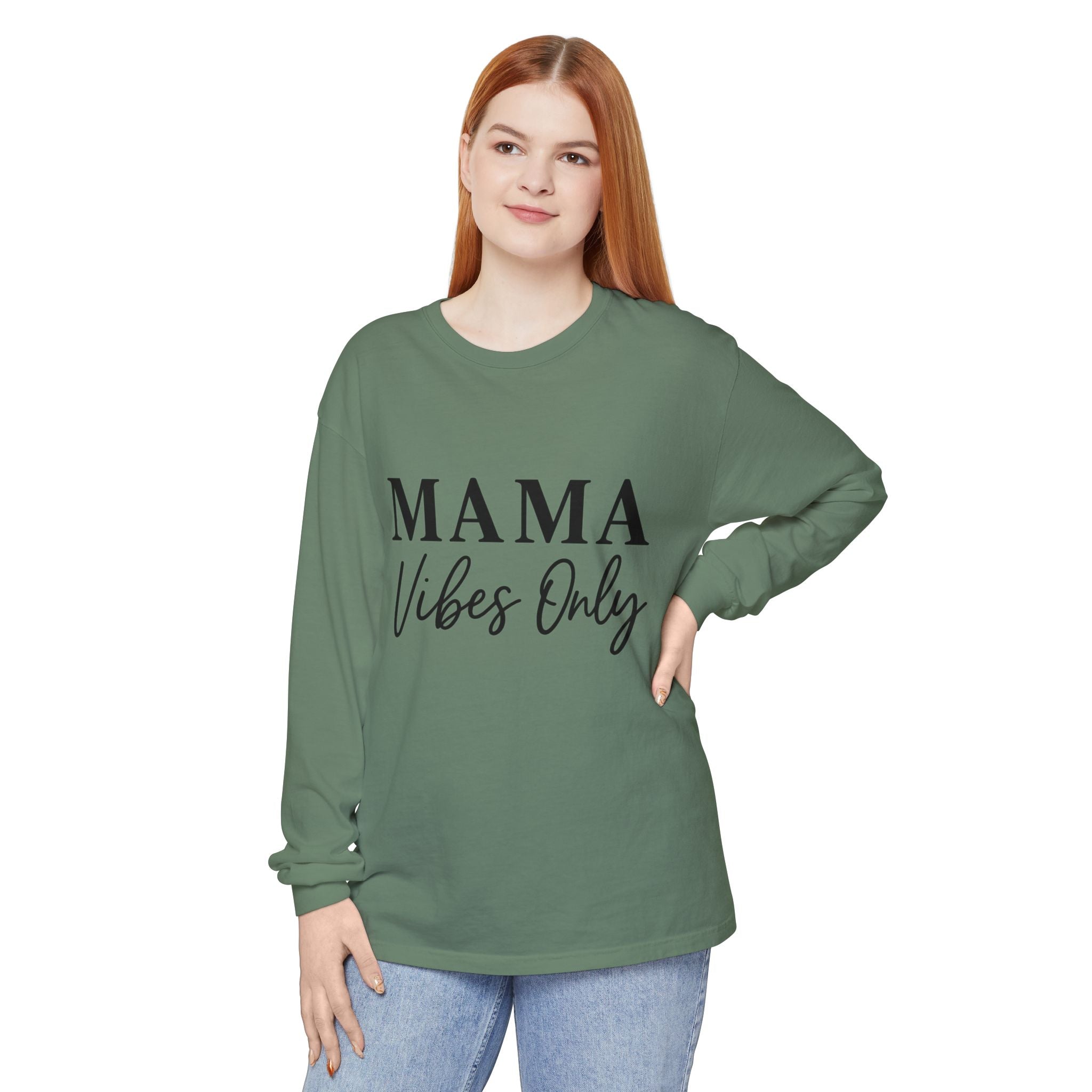 Mama Mode Mama Vibes Only Long Sleeve Tee