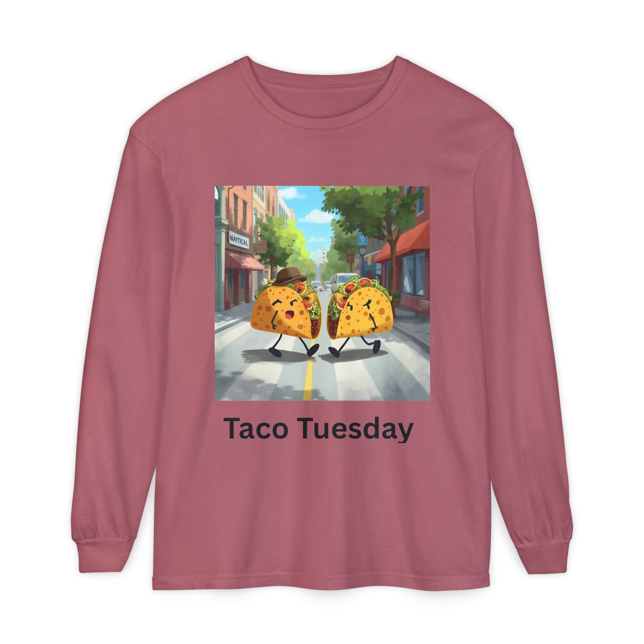 Taco Tuesday Unisex Garment-dyed Long Sleeve T-Shirt