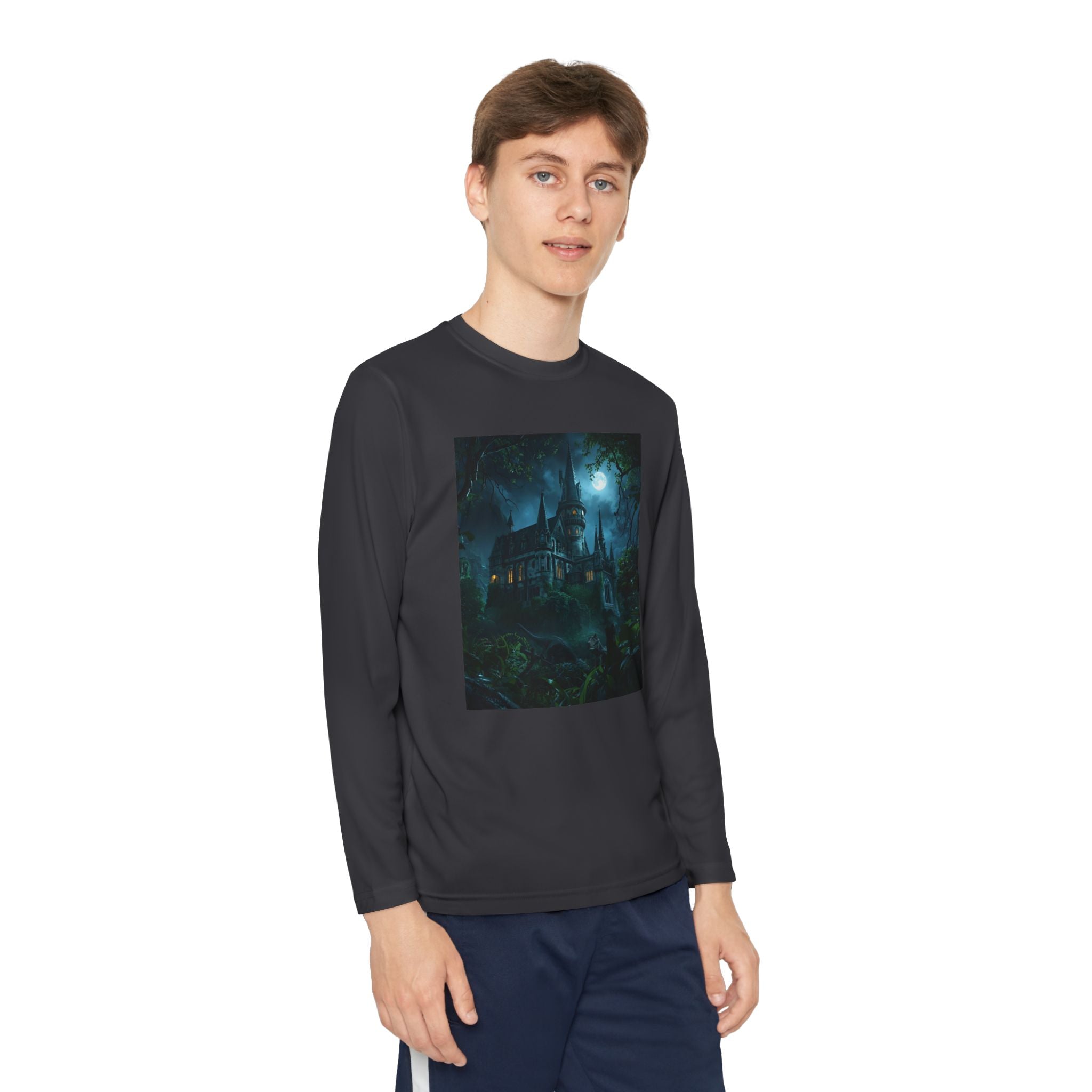 Mystical Night Scene Youth Long Sleeve Competitor Tee