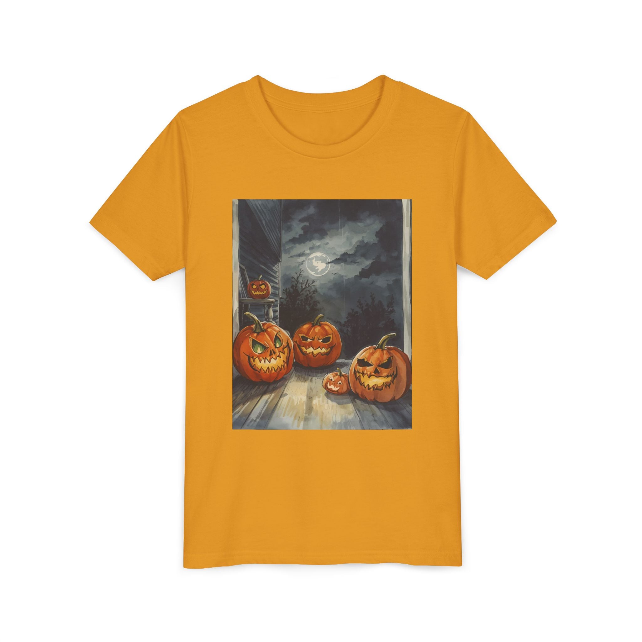 Halloween Pumpkin Spooky Youth Short Sleeve Tee
