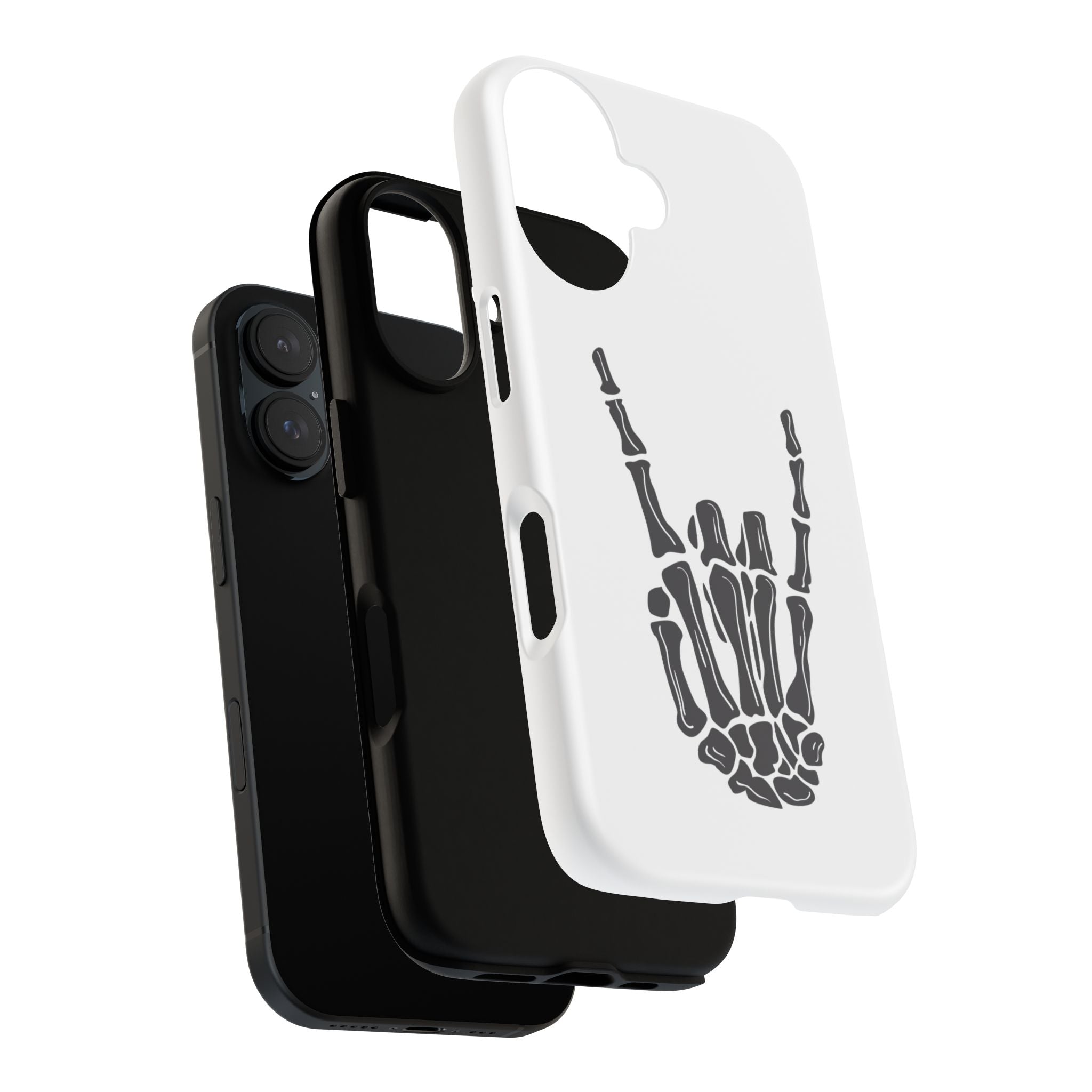 Rock On Skeleton Phone Case, Edgy Phone Cover, Tough Cases for Music Lovers, Halloween Accessories, Gifts for Him