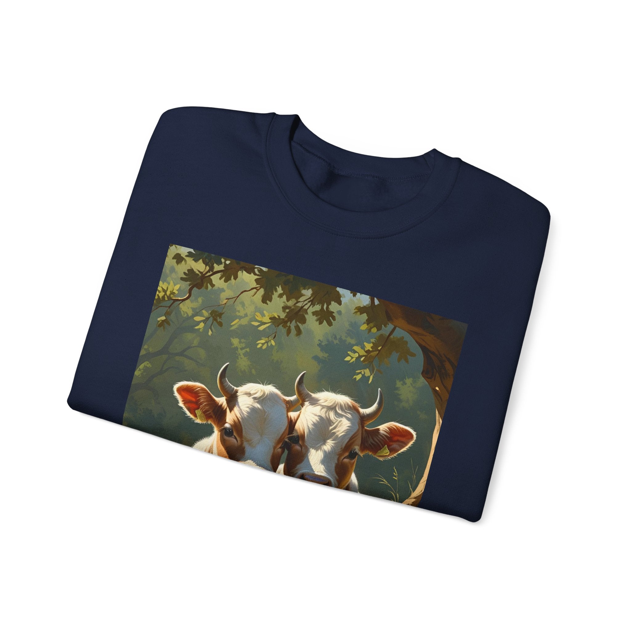 Cozy Cow Crewneck Sweatshirt, Unisex Pullover, Animal Lover Gift, Farmhouse Decor, Best Friends, Cute Sweatshirt