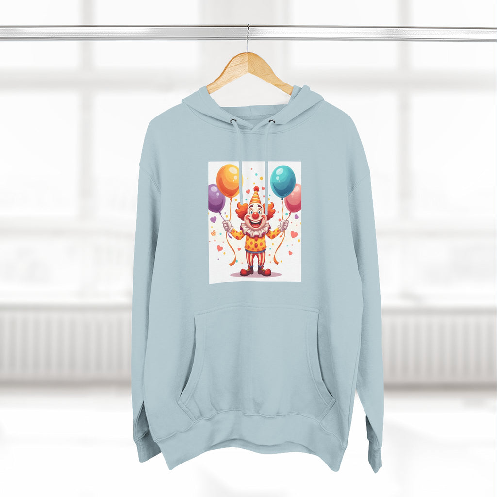 Clown Funny Three-Panel Fleece Hoodie