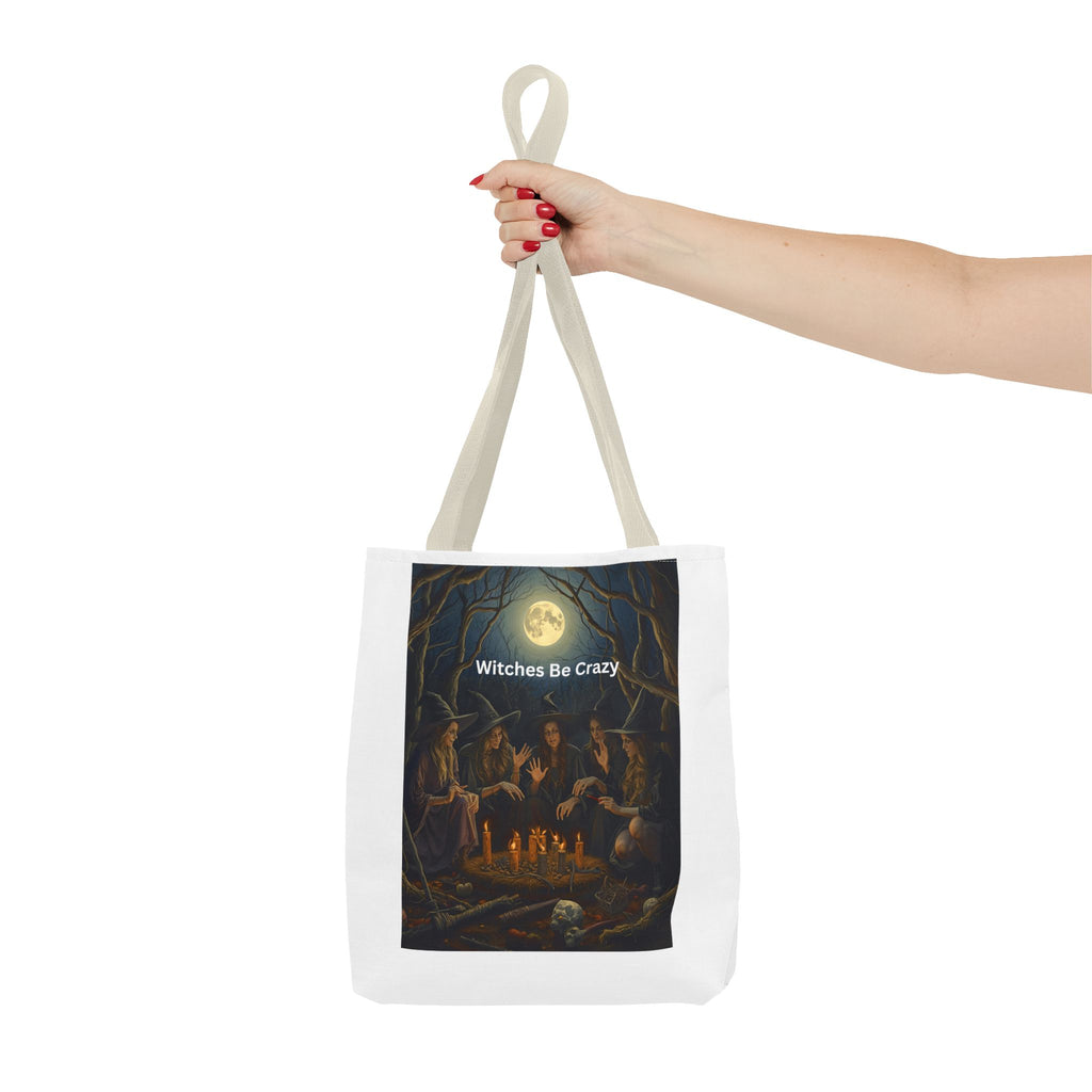 Spooky Halloween Witchy Tote Bag for Spooky Vibes, Witches Be Crazy, Eco-Friendly Tote, Halloween Gift for Her, Magical Shopping Bag, Gifts for Witches