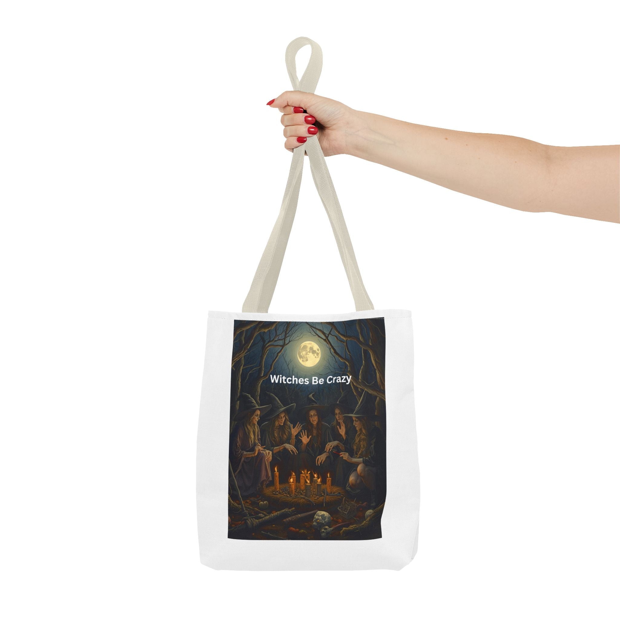 Spooky Halloween Witchy Tote Bag for Spooky Vibes, Witches Be Crazy, Eco-Friendly Tote, Halloween Gift for Her, Magical Shopping Bag, Gifts for Witches
