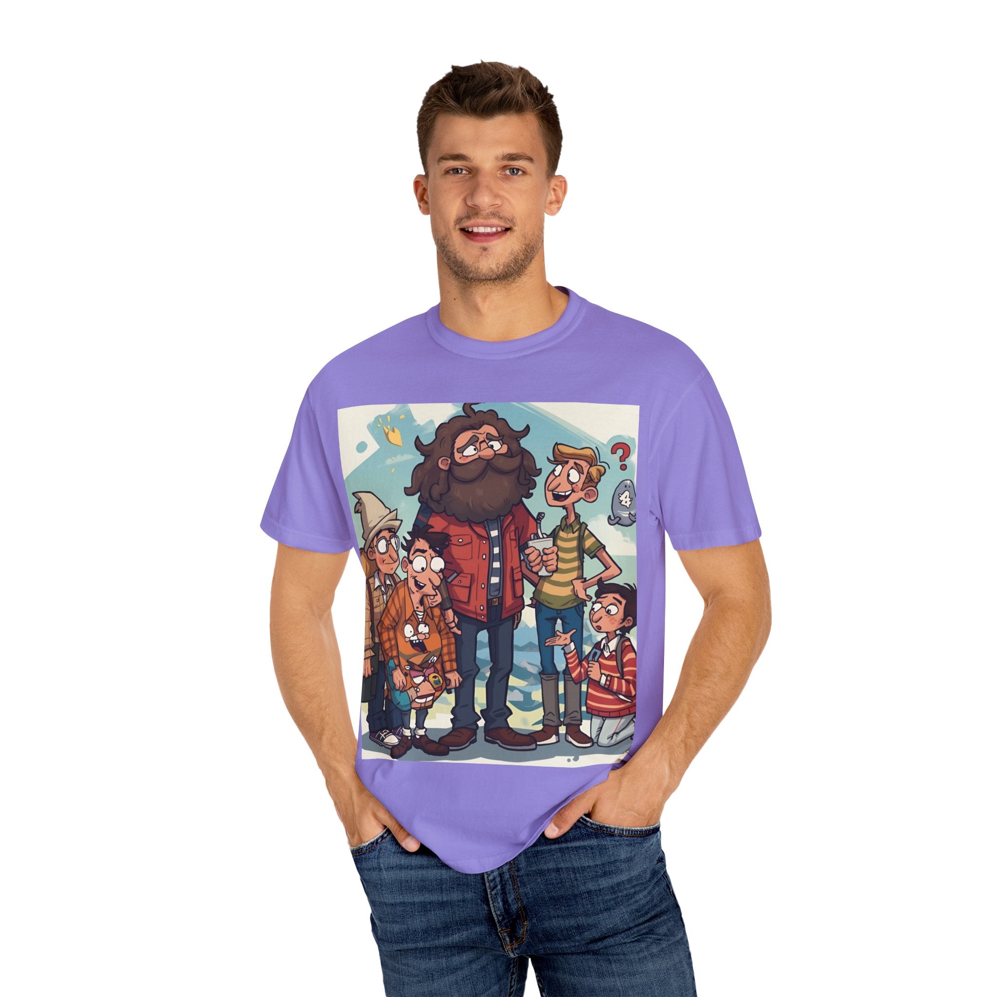 Charming Cartoon Graphic Tee, Fun Unisex T-shirt for Casual Wear, Unique Gift Ideas for Holidays, Family Gatherings, Cartoon Lovers, [...]