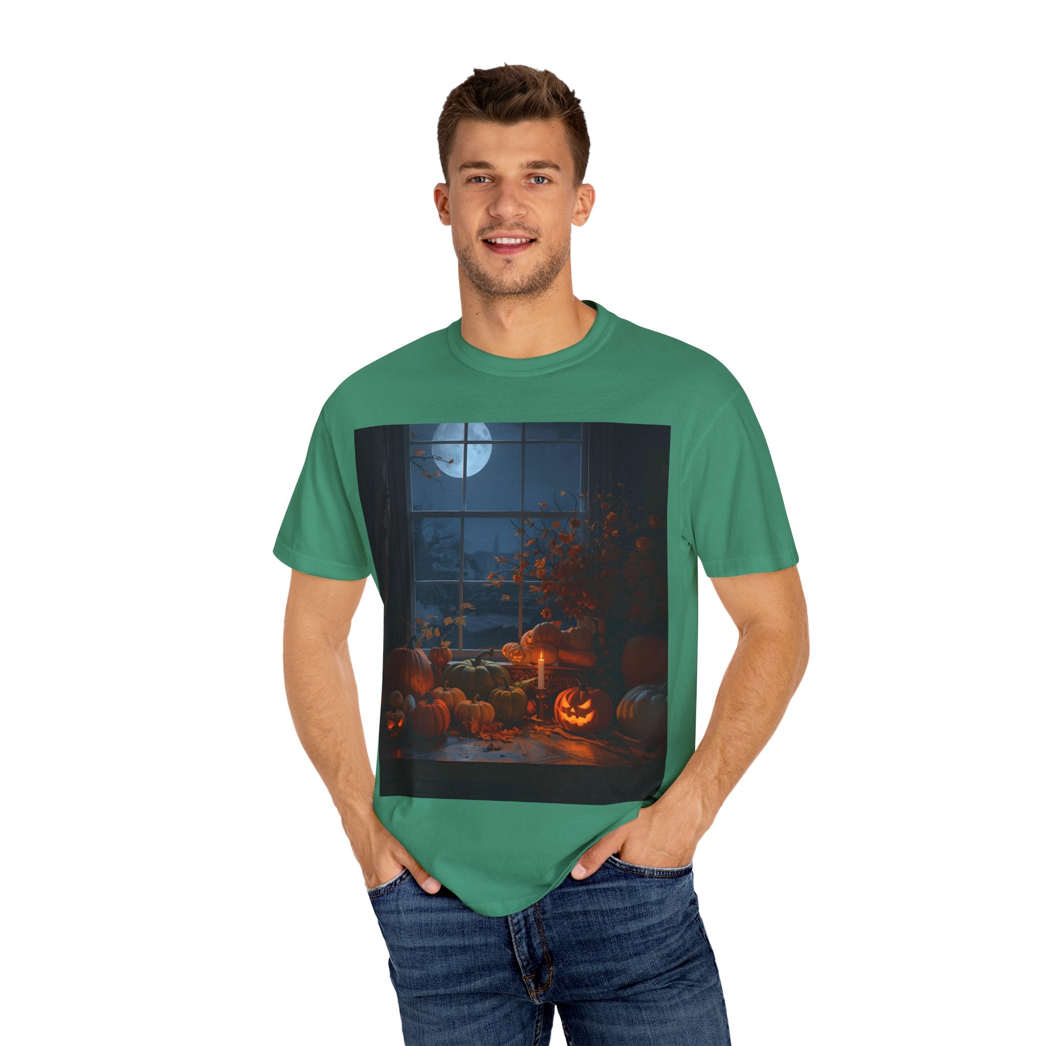 Spooky Autumn Pumpkin Vibes Halloween T-Shirt, Casual Fall Tee, Unisex Graphic Shirt, Pumpkin Lover Gift, Cozy Seasonal Apparel
