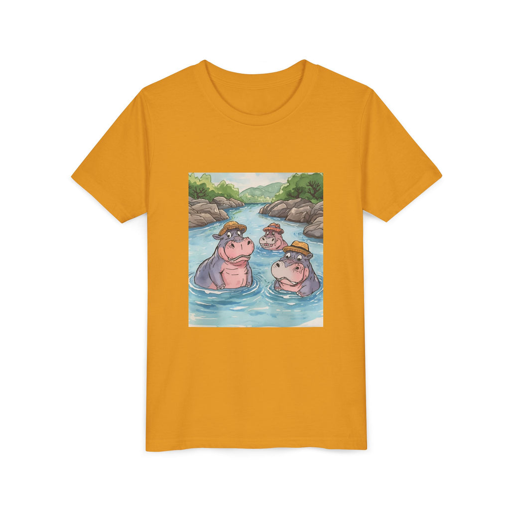 Hippo Cute Youth Short Sleeve Tee
