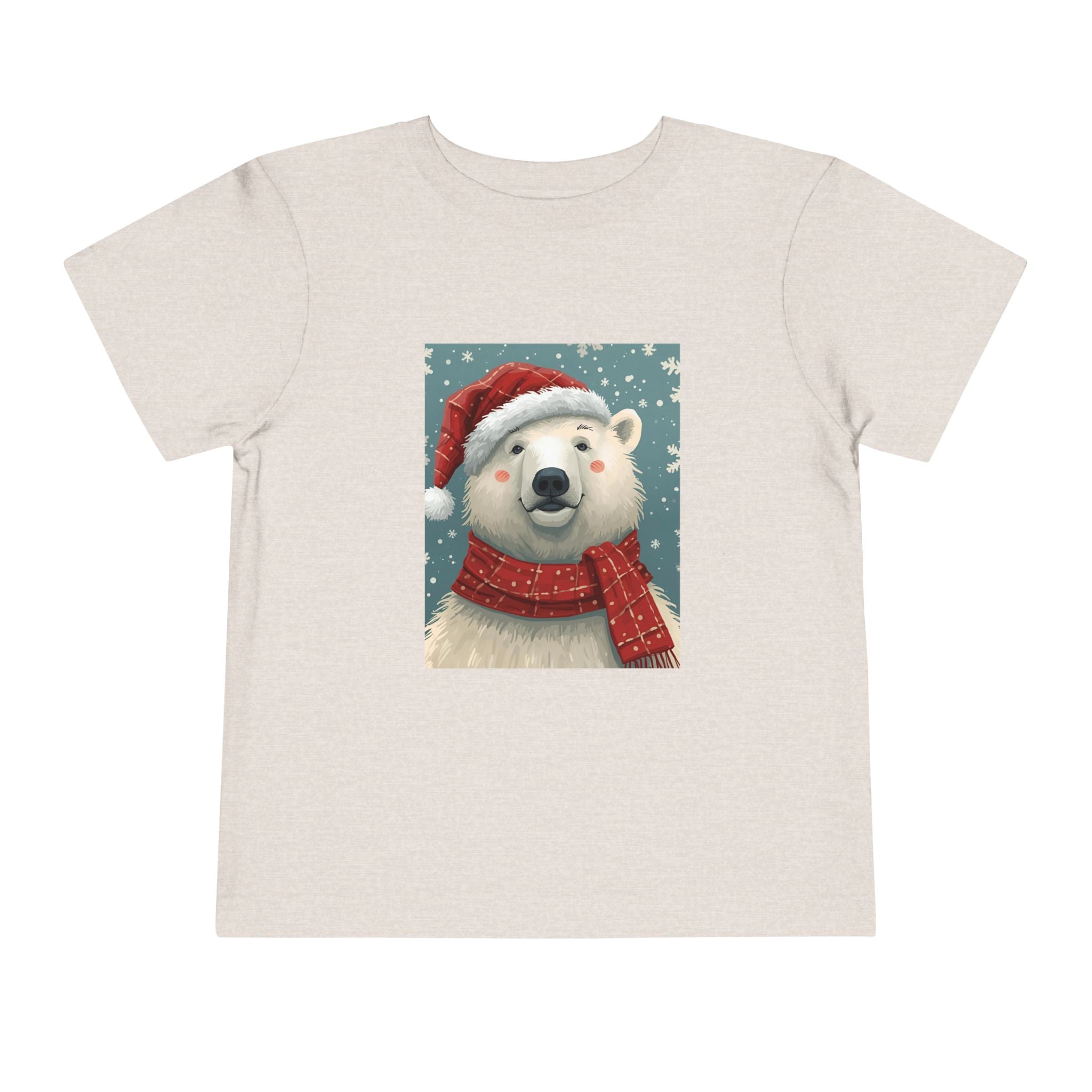 Adorable Holiday Polar Bear Toddler Tee, Christmas Gift, Cute Winter Shirt, Kids Fashion, Seasonal Apparel