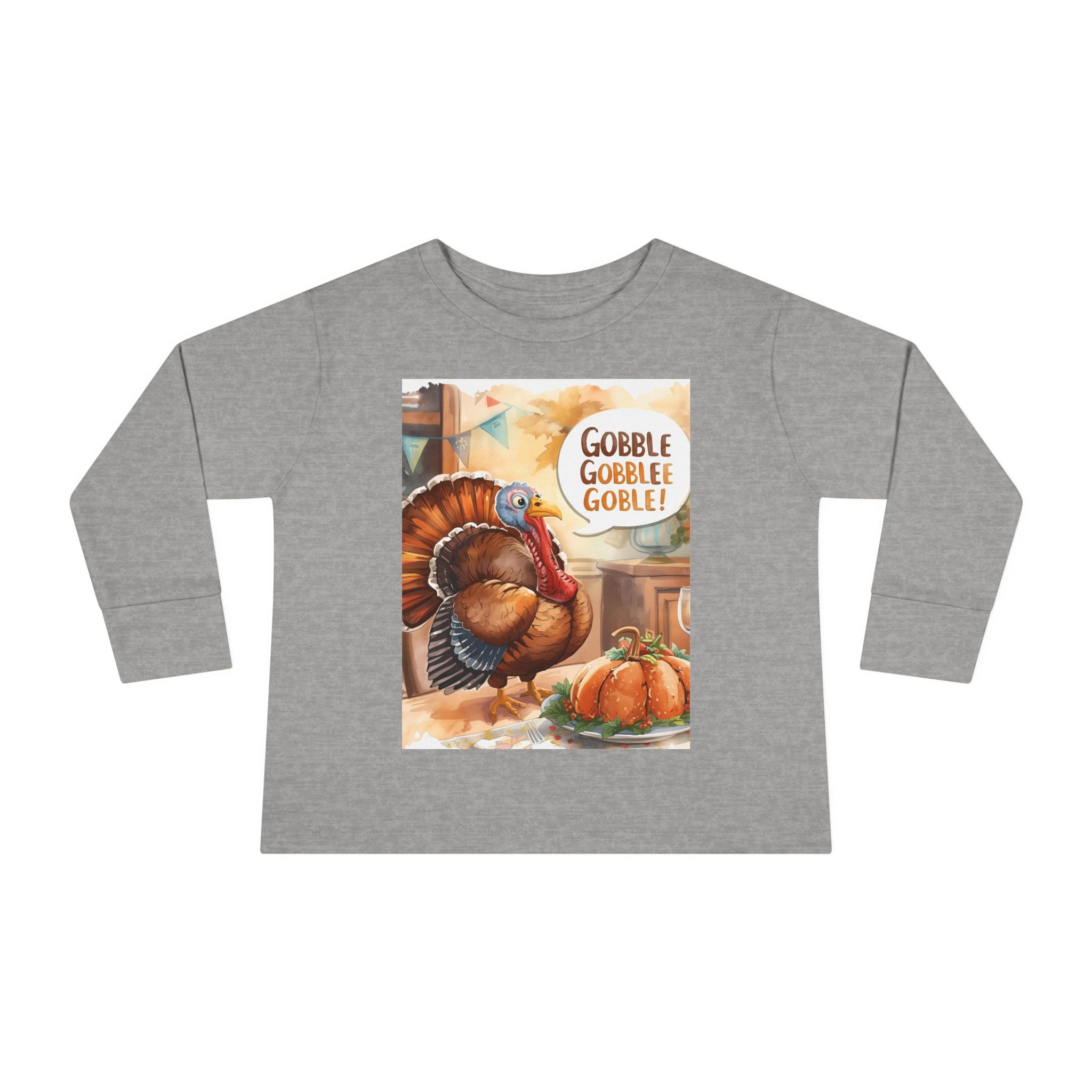 Thanksgiving Turkey Toddler Long Sleeve Tee