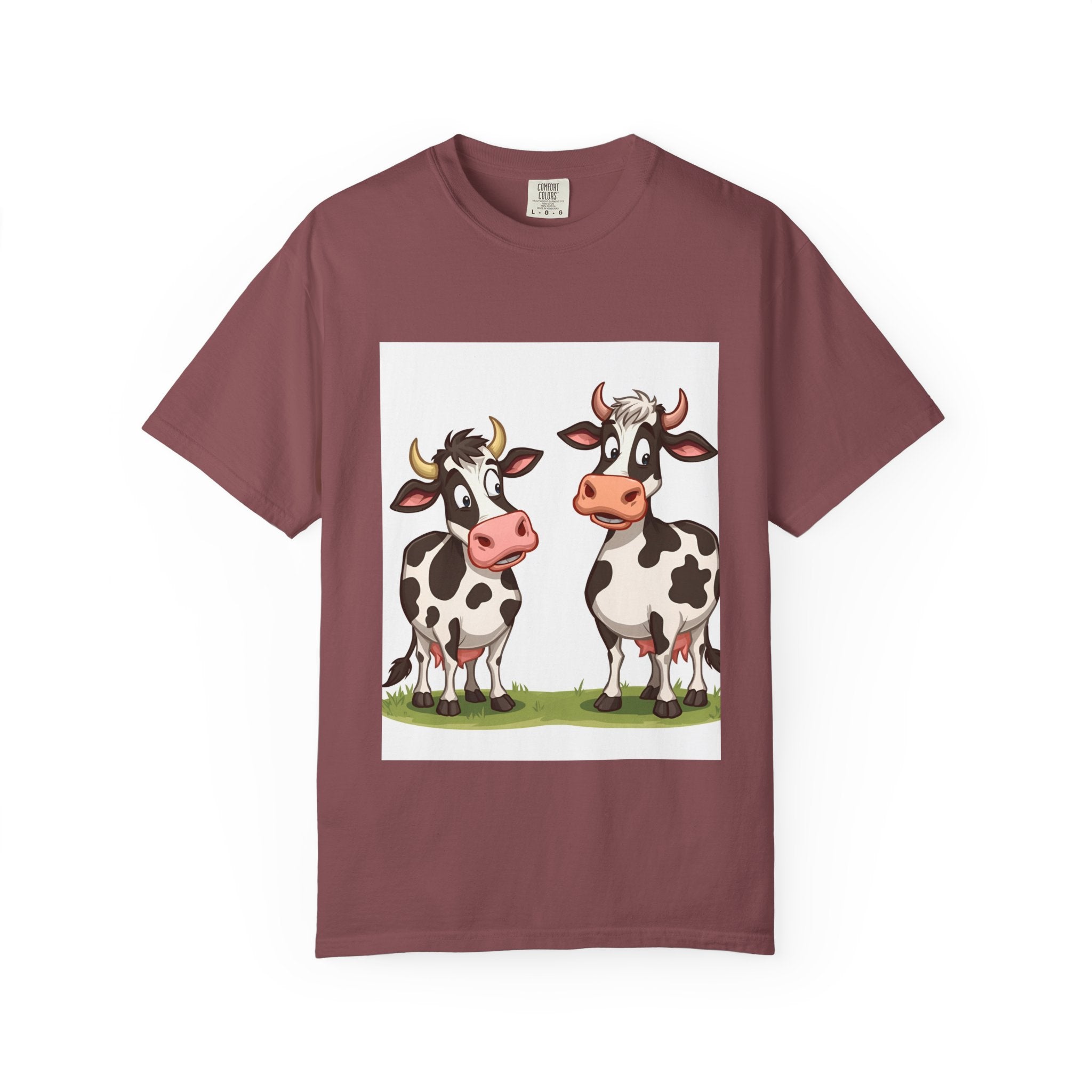 Cute Cows Unisex T-Shirt, Cute Cow Graphic Tee, Animal Lover Gift, Casual Wear, Birthday Present, Fun Farm Shirt