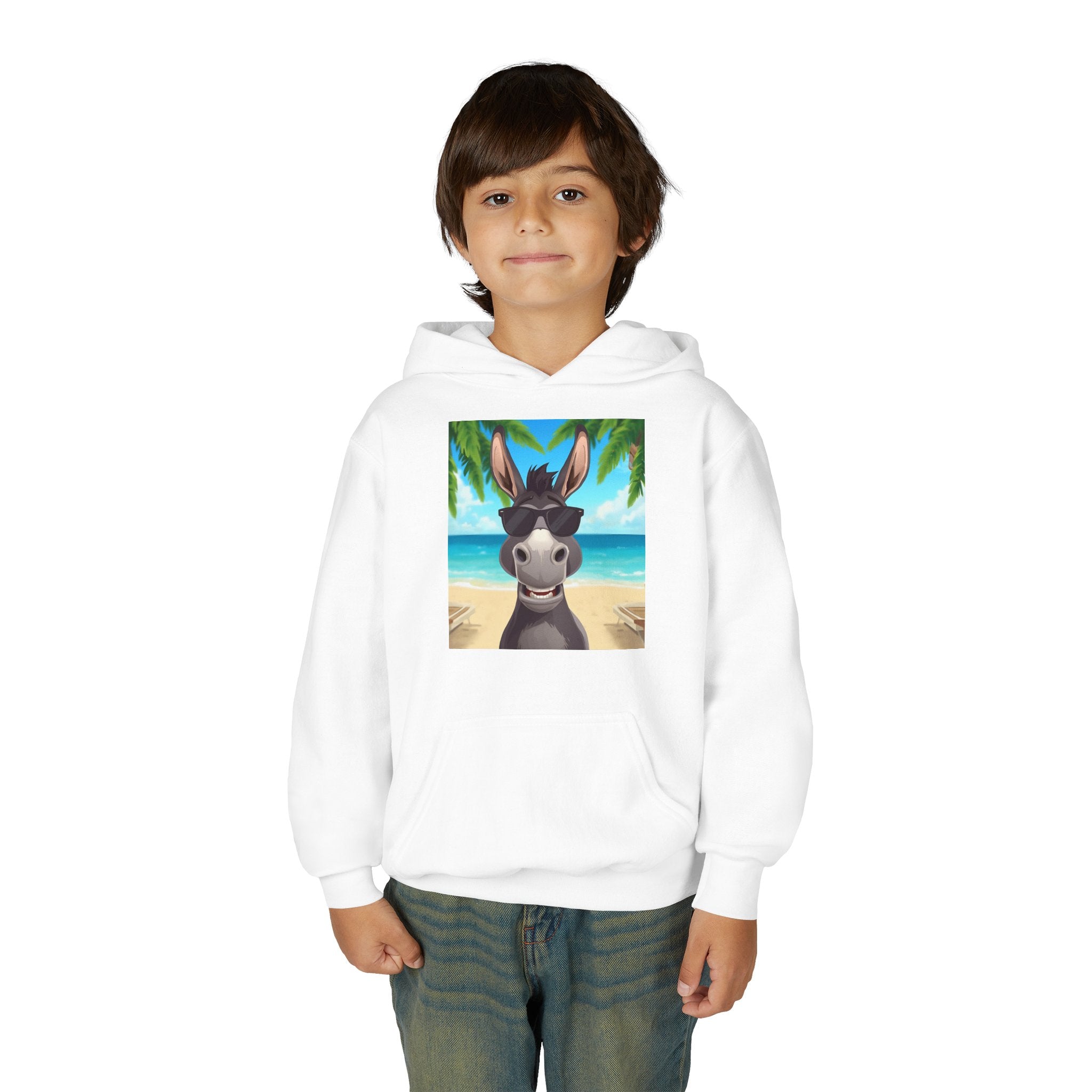 Donkey Beach Vibes Youth Heavy Blend Hooded Sweatshirt