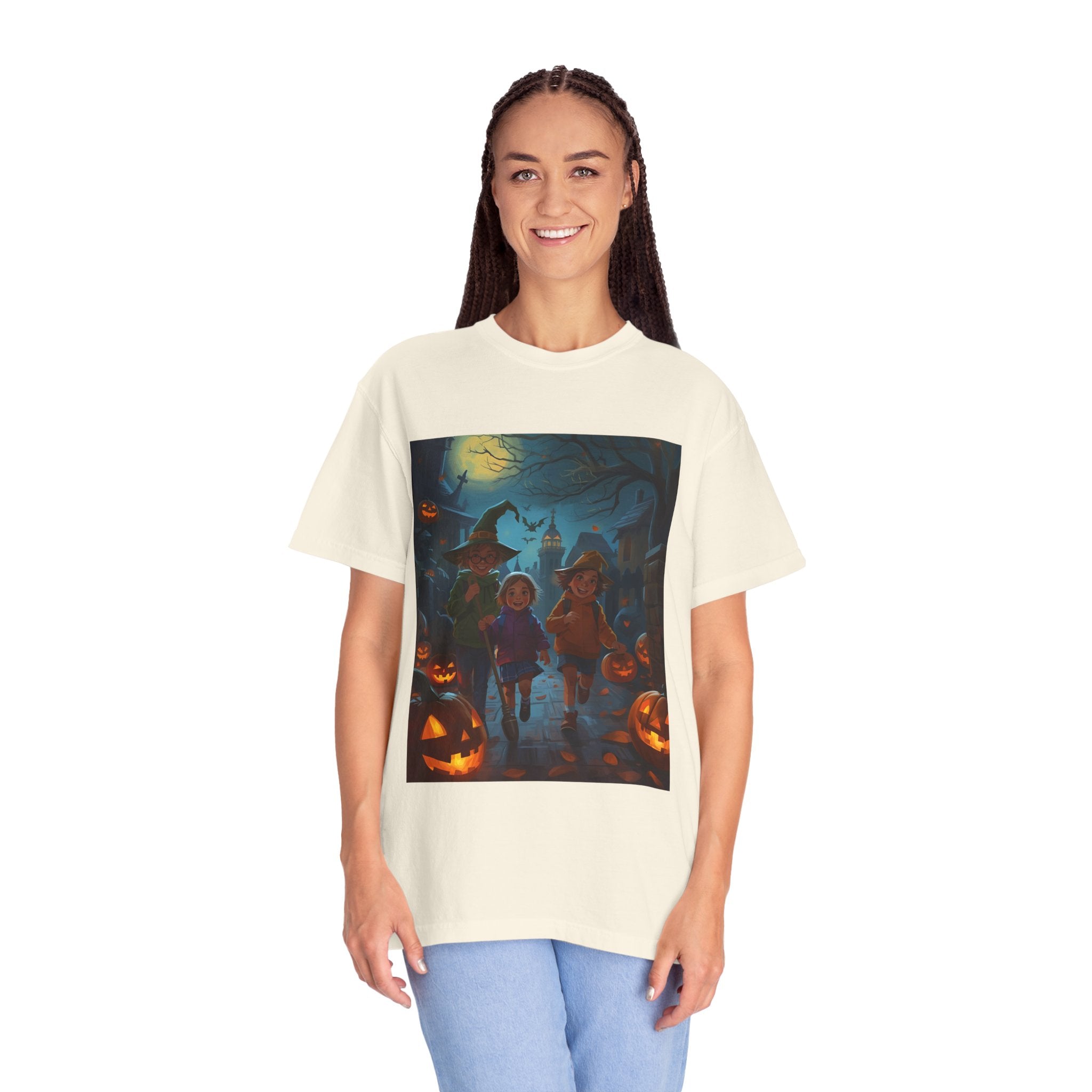 Spooky Halloween Unisex T-Shirt, Trick or Treat, Fall Festivities, Cozy Comfort, Perfect for Halloween Parties, Gift for Friends