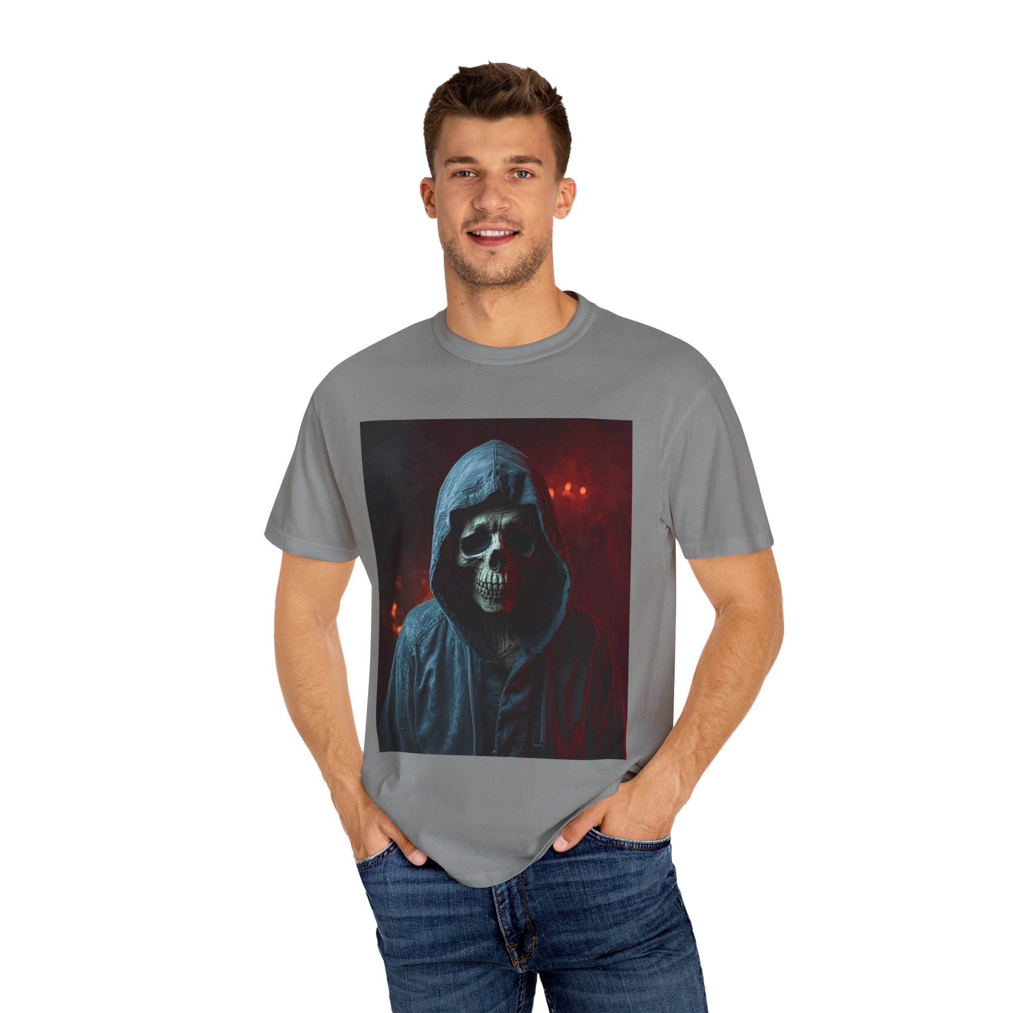 Gothic Skull T-Shirt | Unisex Vintage Tee, Halloween Shirt, Edgy Graphic Top, Unique Gift for Him/Her, Urban Style Wear
