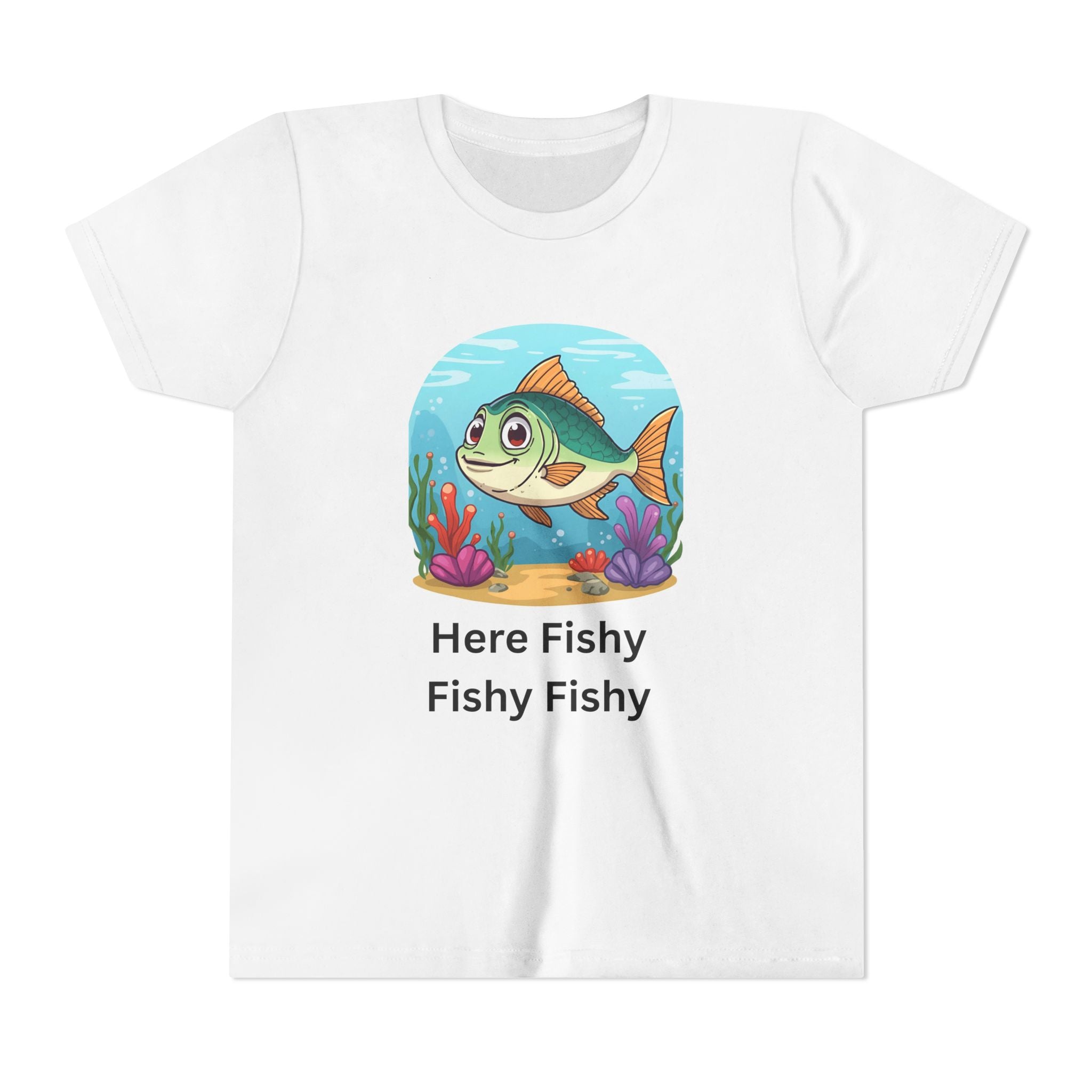 Here Fishy Fishy Fishy Youth Short Sleeve Tee