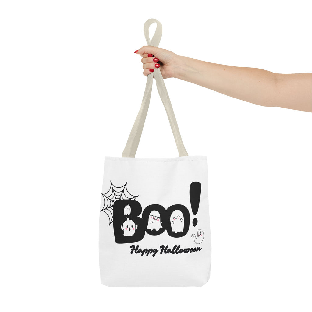 Halloween Boo Tote Bag with Boo! Design, Spooky Ghosts, Trick or Treat, Fall Decor, Seasonal Gift