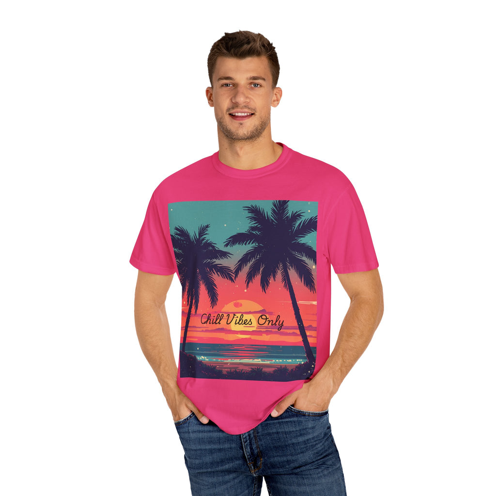 Tropical Sunset Unisex Garment-Dyed T-shirt