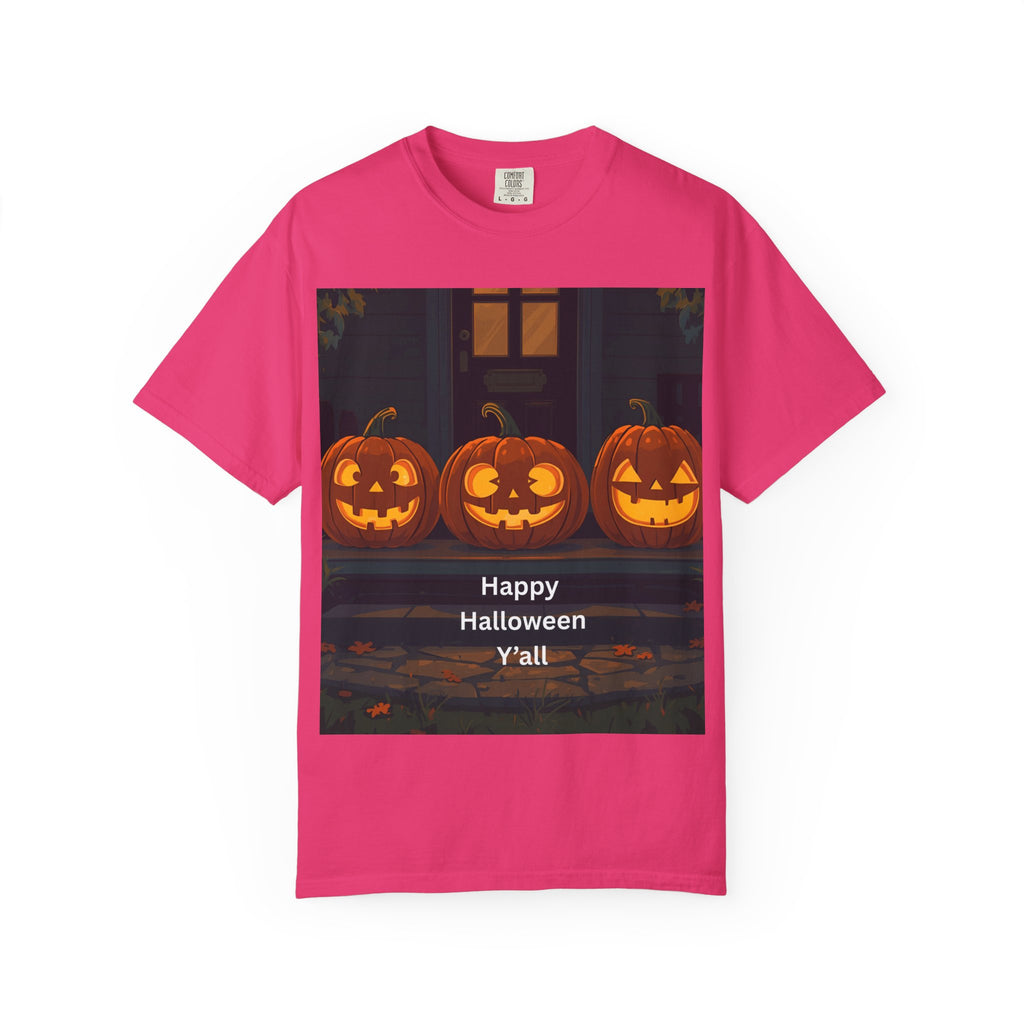 Happy Halloween Pumpkin Unisex T-shirt, Spooky Season Tee, Fall Festival Shirt, Pumpkin Graphic Top, Halloween Gift for Him/Her