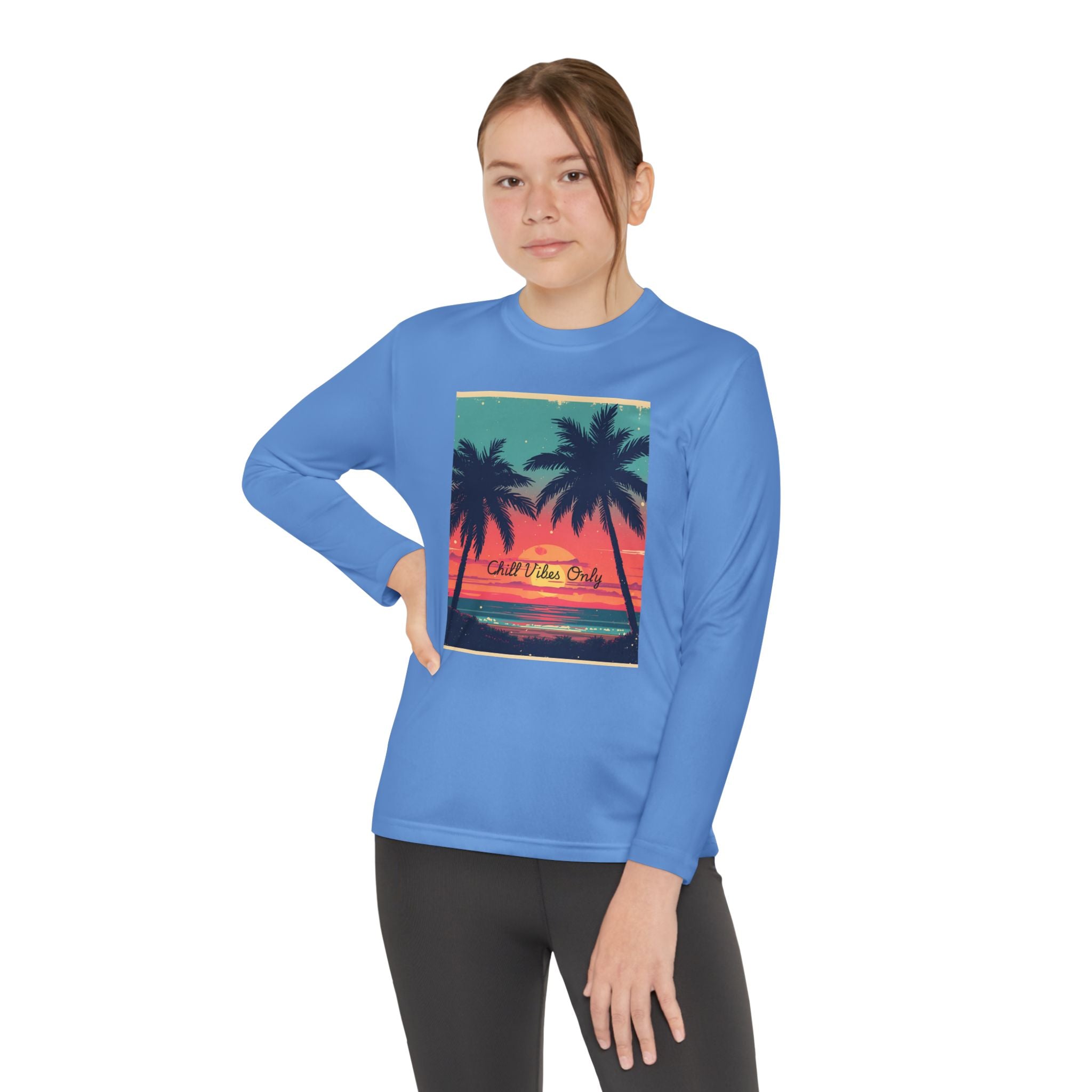 Tropical Sunset Youth Long Sleeve Competitor Tee