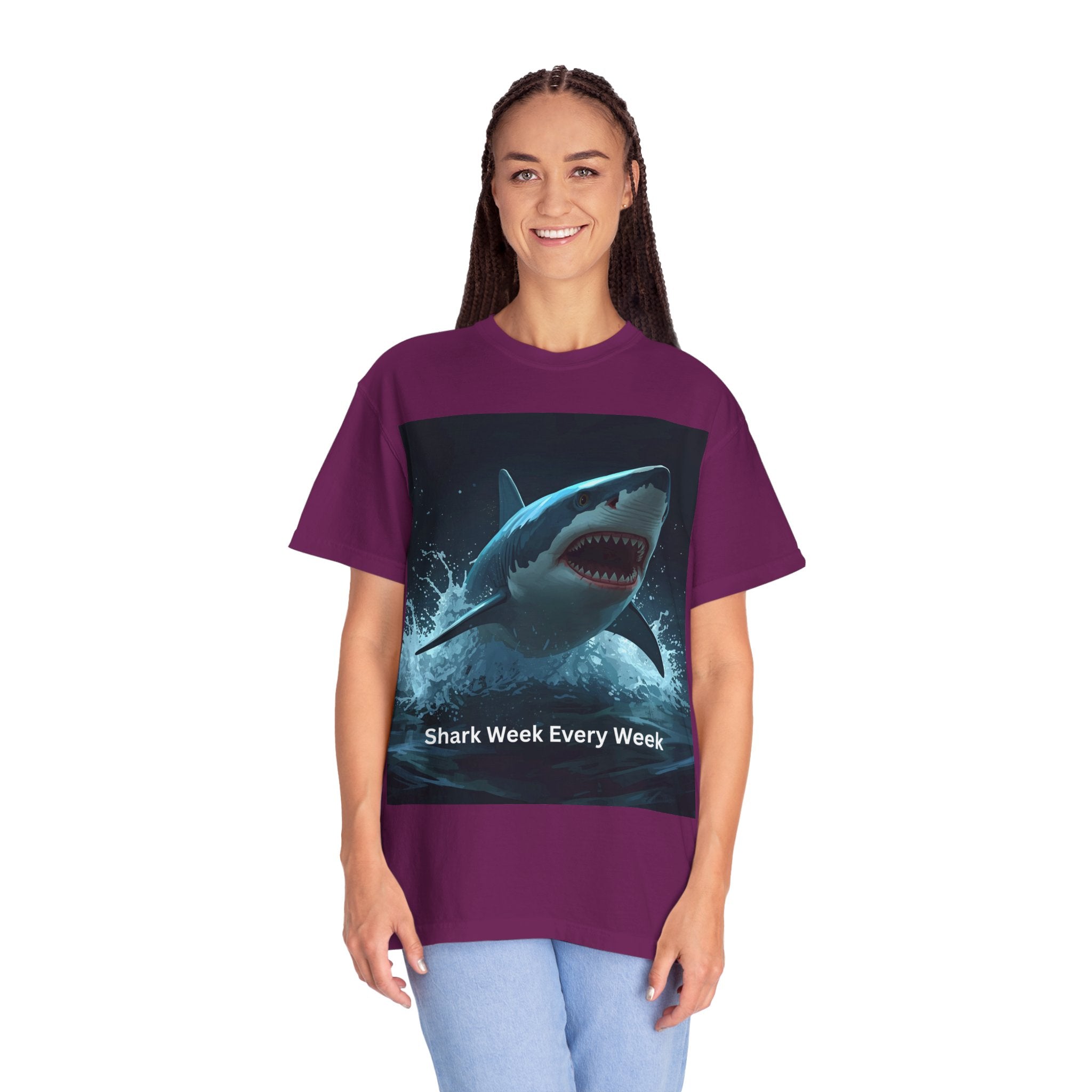 Shark Week Unisex T-Shirt | Fun Ocean Lover Tee, Summer Beachwear, Gift for Shark Fans, Party Outfit, Ocean Conservation Awareness