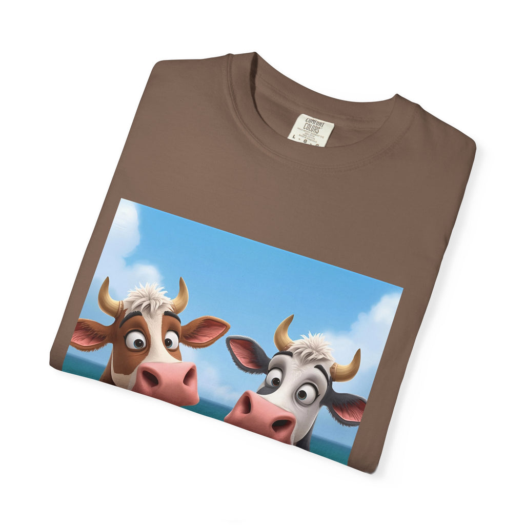Cute Cow Ice Cream T-Shirt, Fun Summer Tee, Animal Lover Gift, Unisex Casual Top, Beach Vibes Apparel, Cute Gift for Friends
