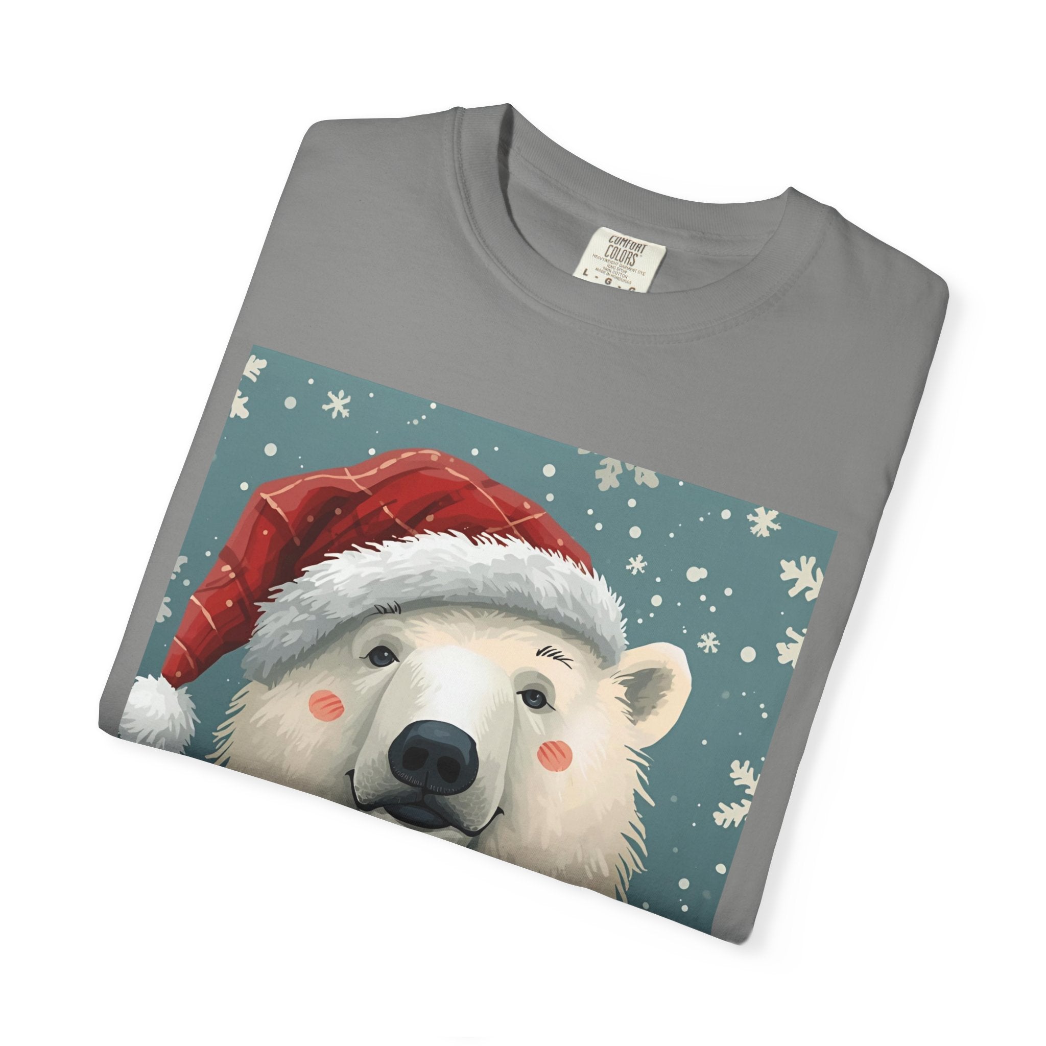Cozy Holiday Polar Bear T-Shirt, Christmas Tee, Unisex Shirt, Festive Apparel, Gift for Animal Lovers, Winter Wear