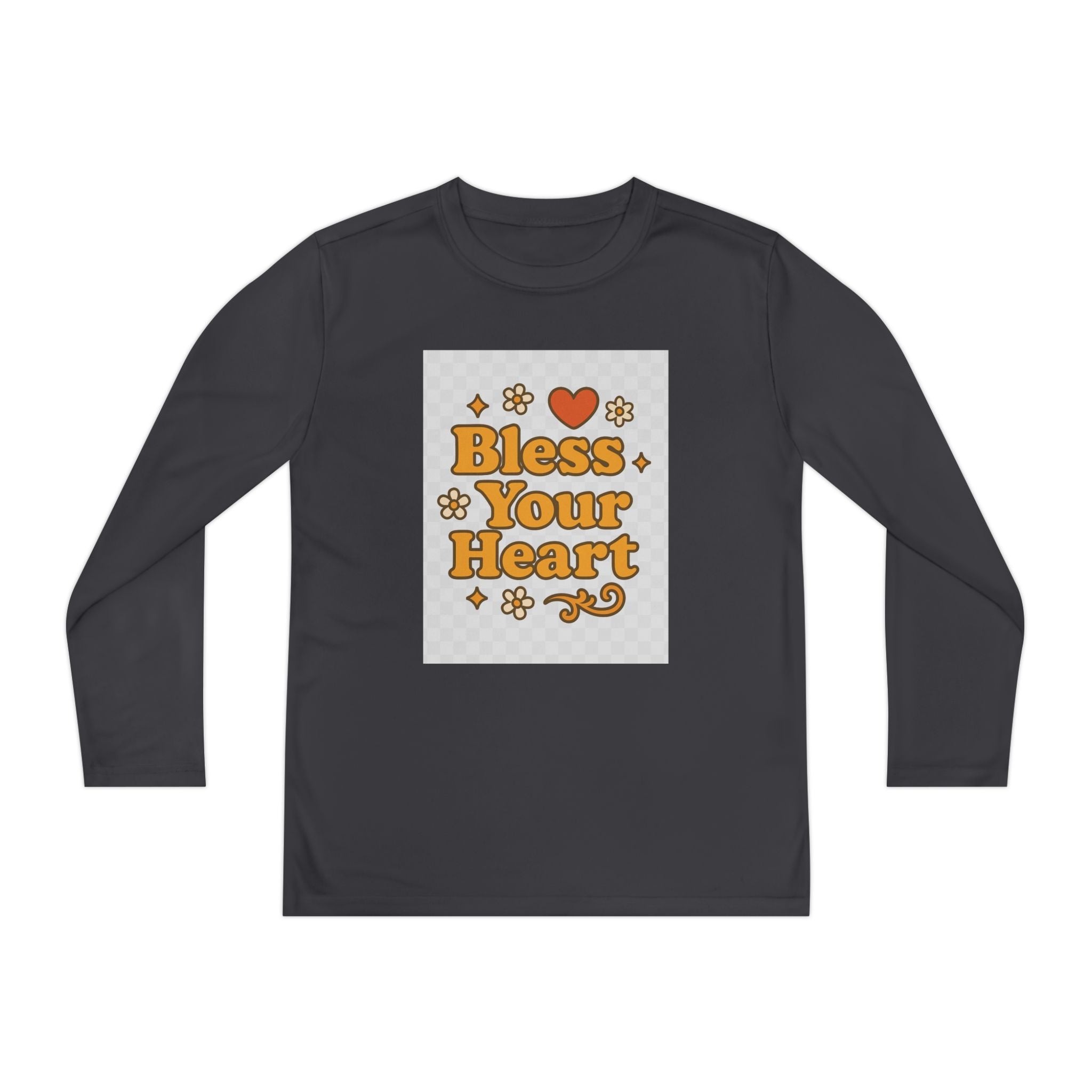 Bless Your Heart Youth Long Sleeve Competitor Tee