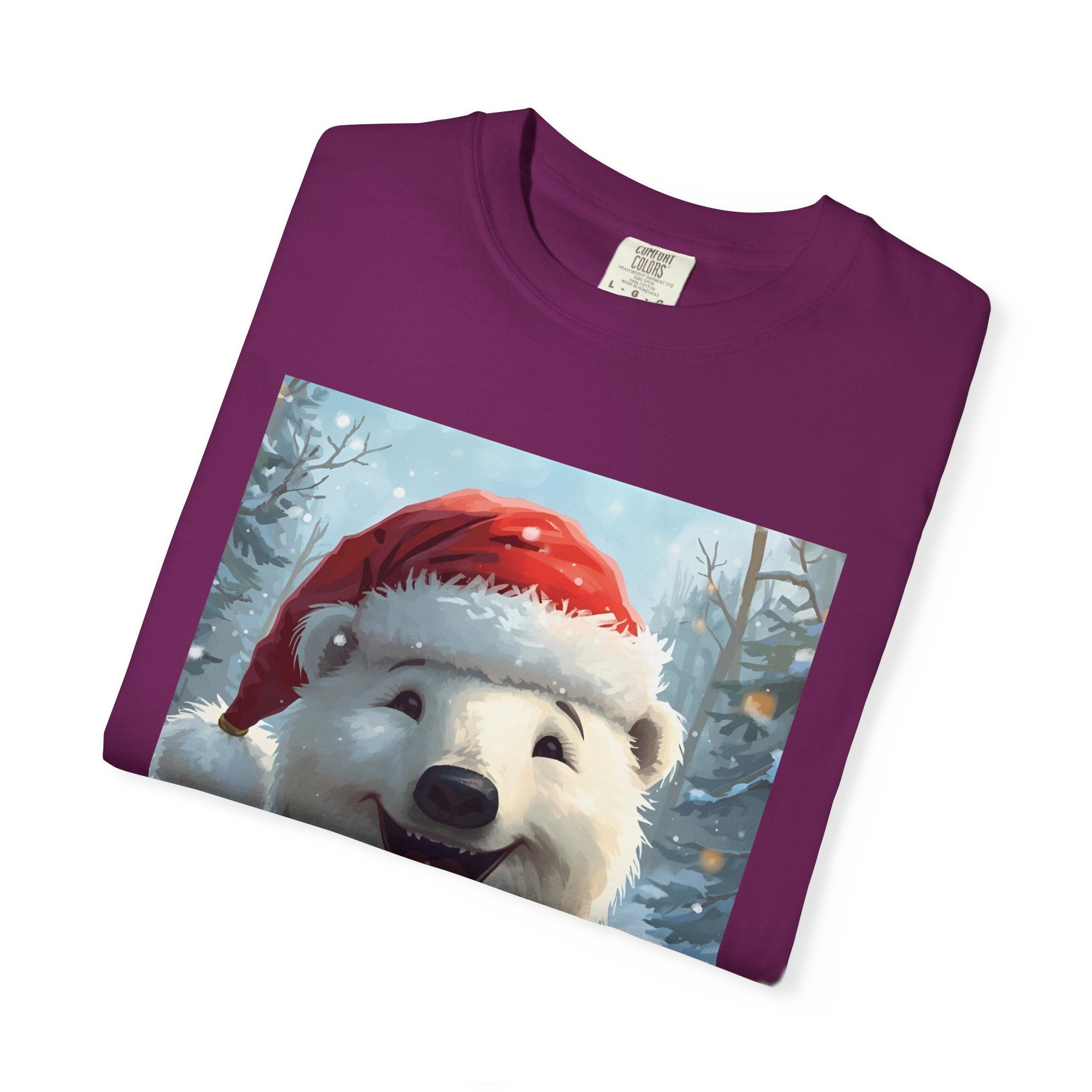 Christmas Polar Bear T-Shirt, Holiday Tee, Winter Apparel, Gift For Animal Lovers, Festive Casual Wear